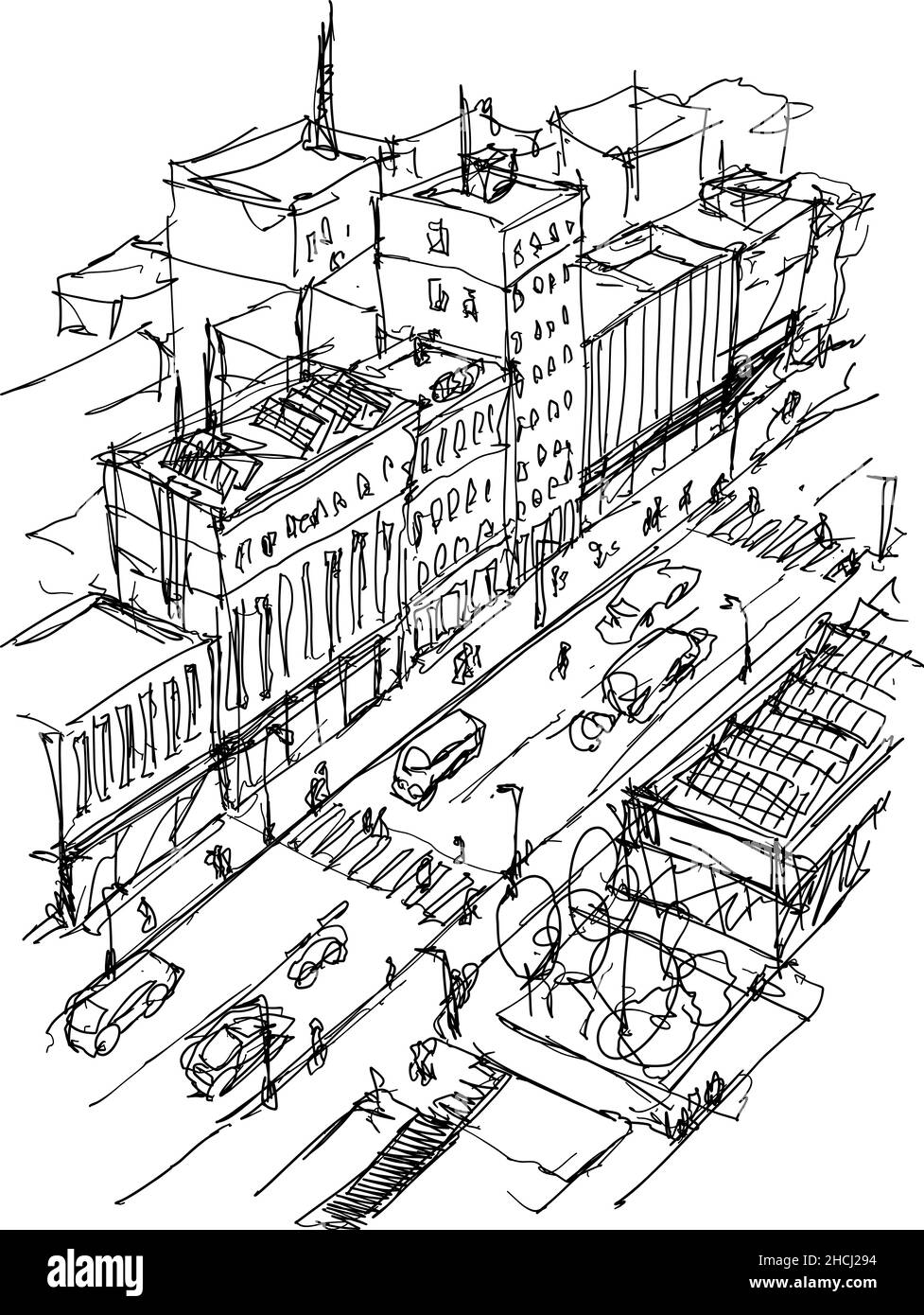 Urban Sketch Vector  Photo Free Trial  Bigstock