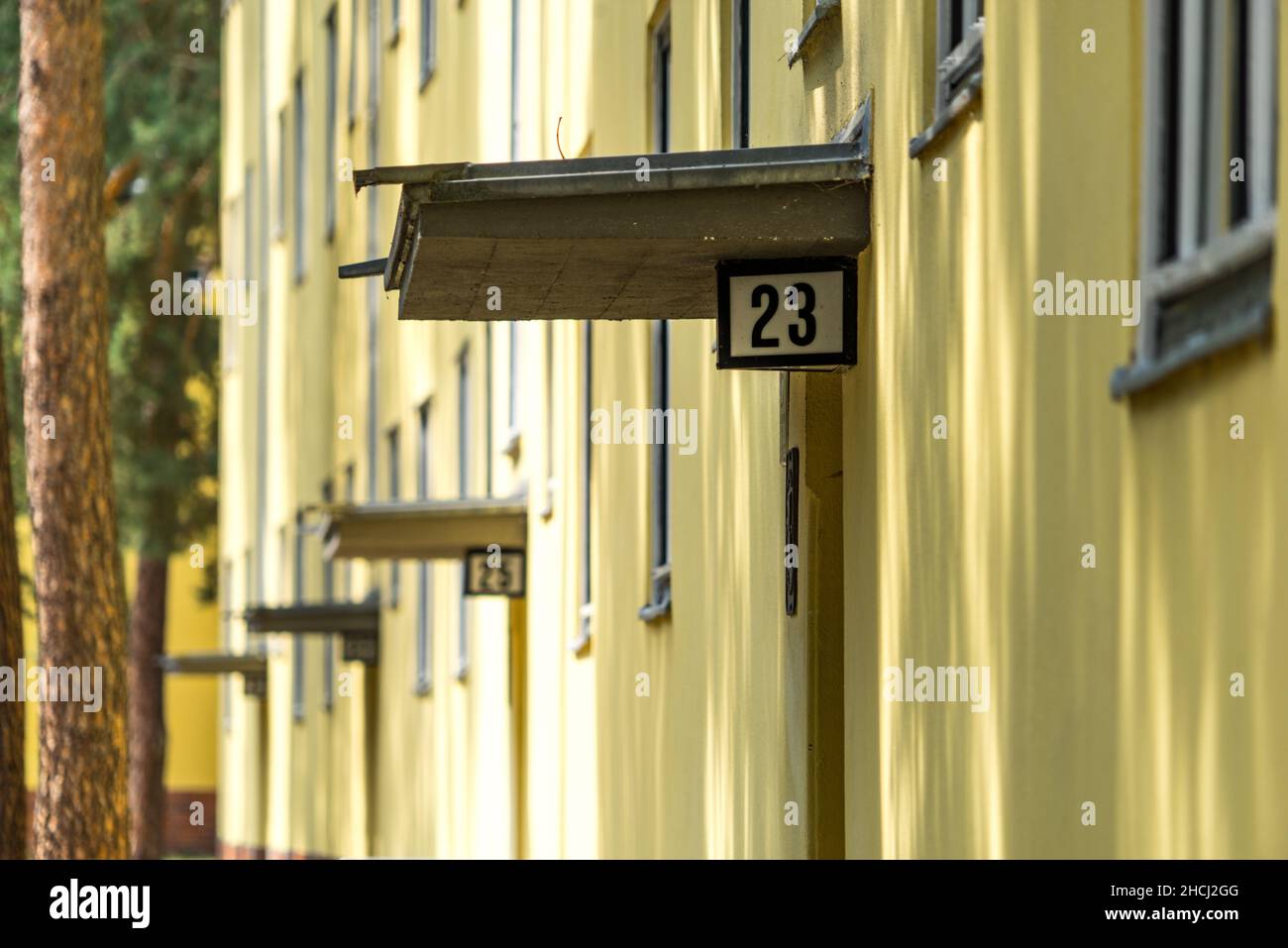 Berlin Spandau Siemensstadt, Goebelstrasse, 1927–31, genannt "Das lange Elend" von Otto Bartning, im Stil des Neuen Nauens/International Style Stock Photo