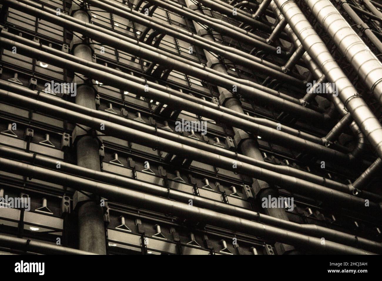 Inside out architecture of the Lloyd’s Bank building, London, England Stock Photo