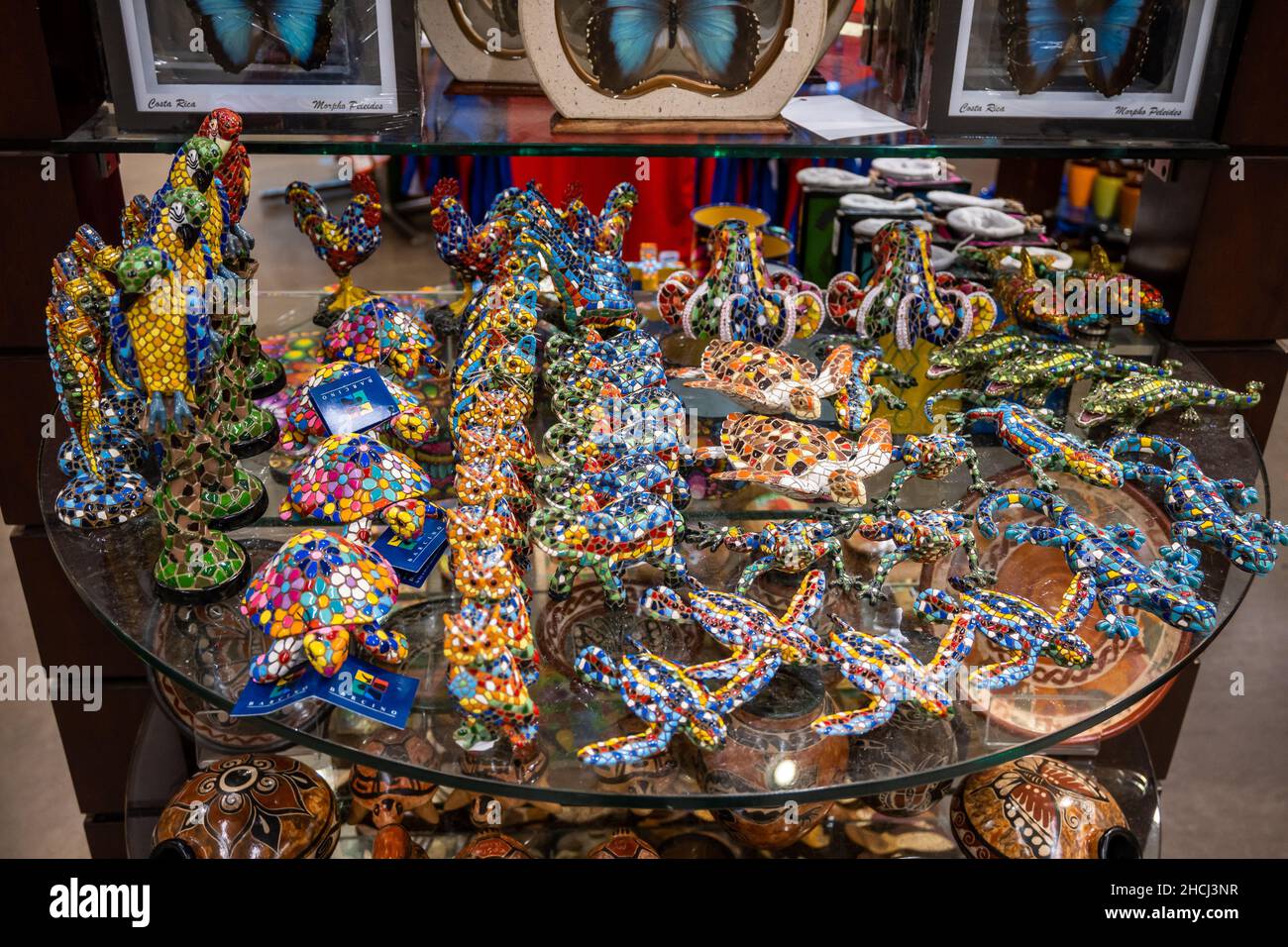 Colorful handmade souvenirs at the gift shops at the San Jose Juan