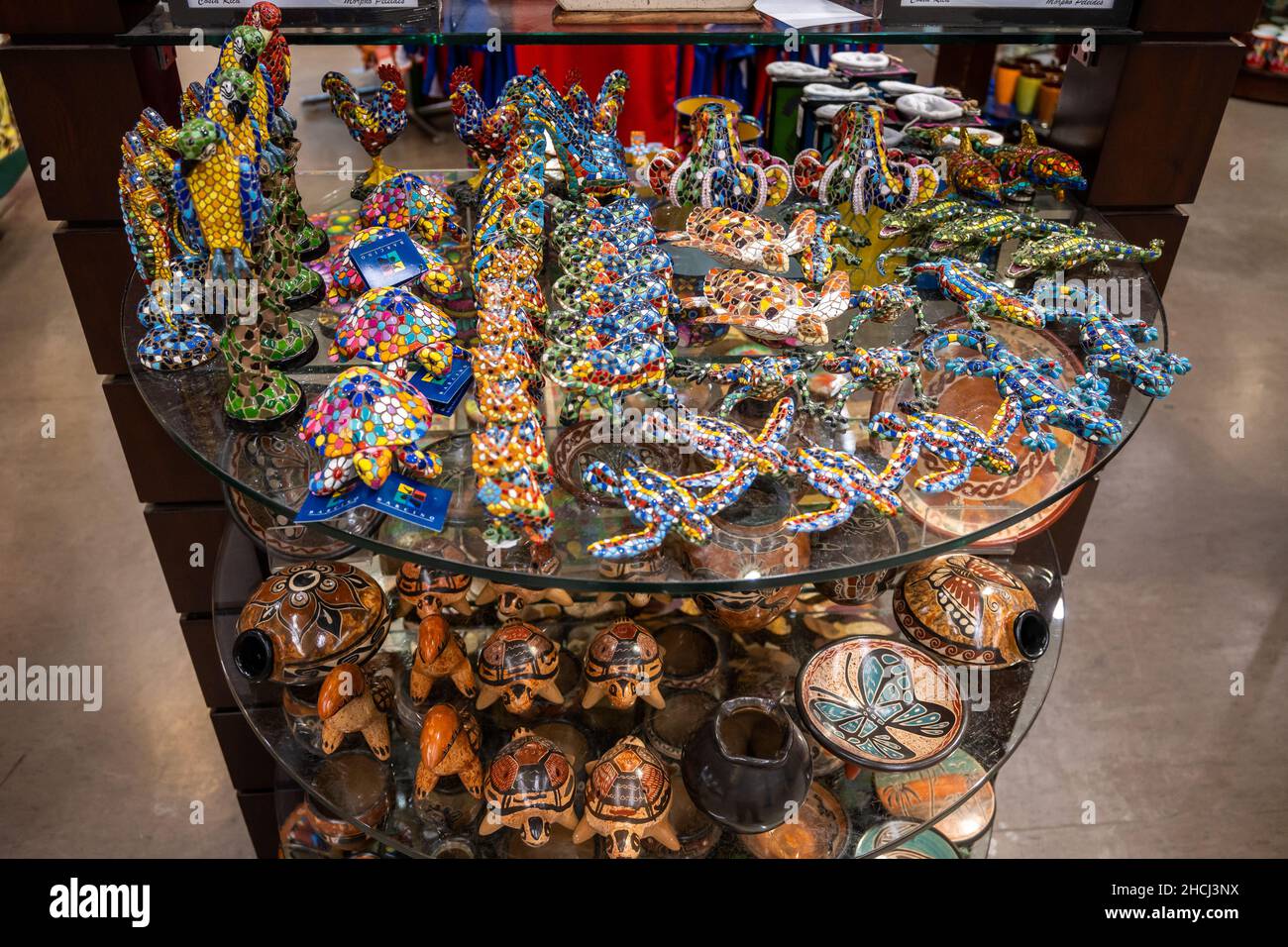Colorful handmade souvenirs at the gift shops at the San Jose Juan