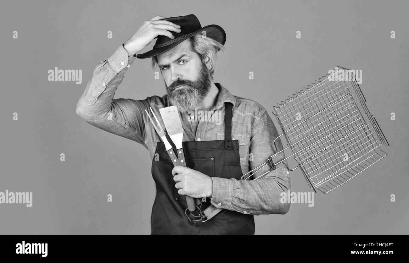 Spring season. American picnic. Family tradition. Cooking meat