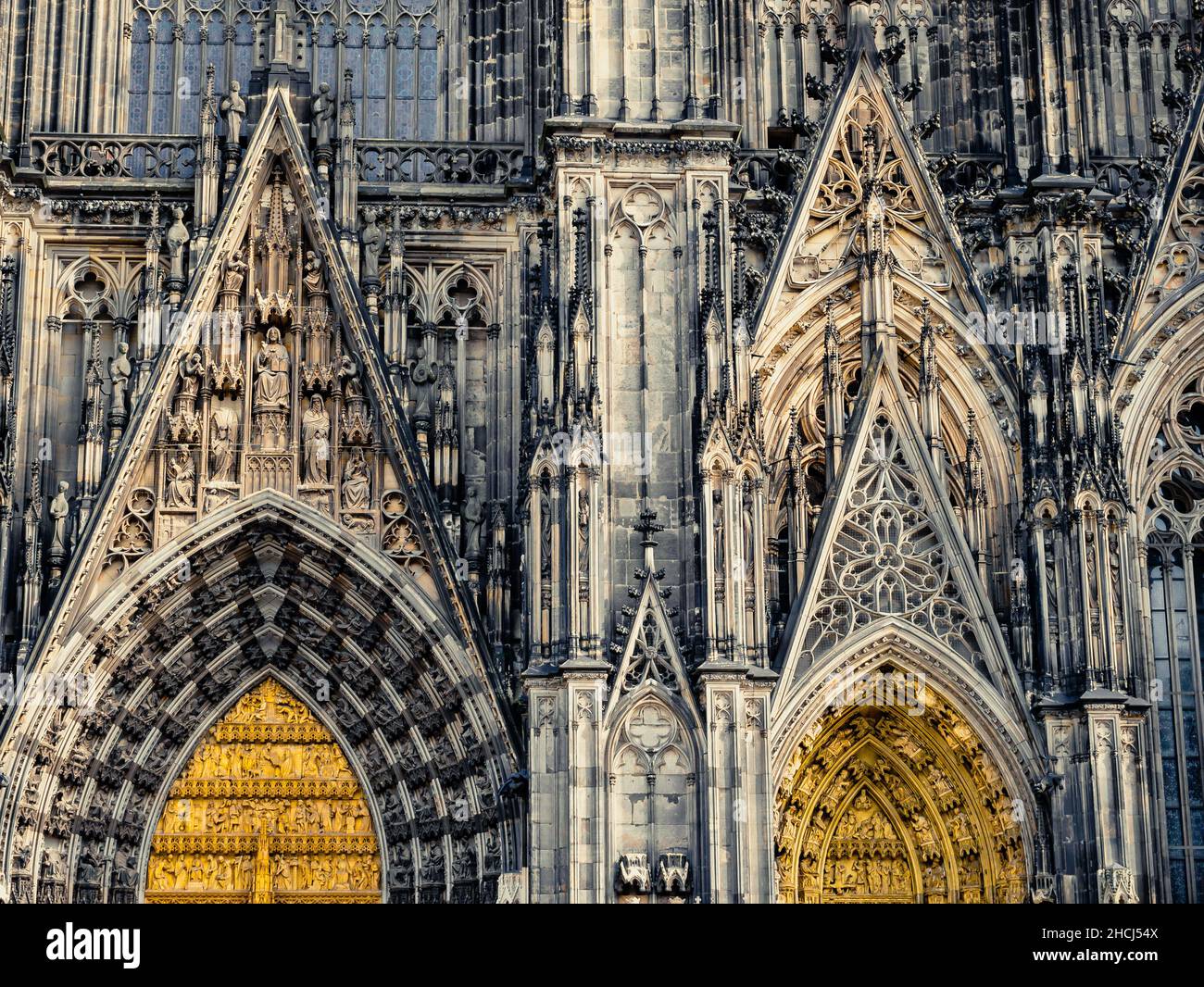 Details of the main doors of the cathedral of Cologne Stock Photo