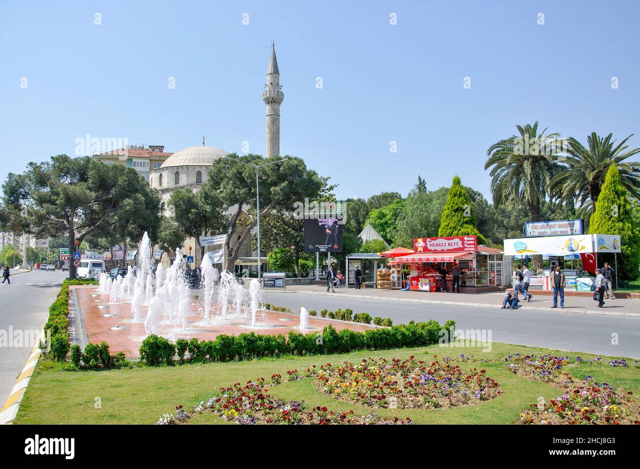Bey Camii Mosque, Adnan Menderes Boulevard, Aydin, Aegean Region, Turkey Stock Photo