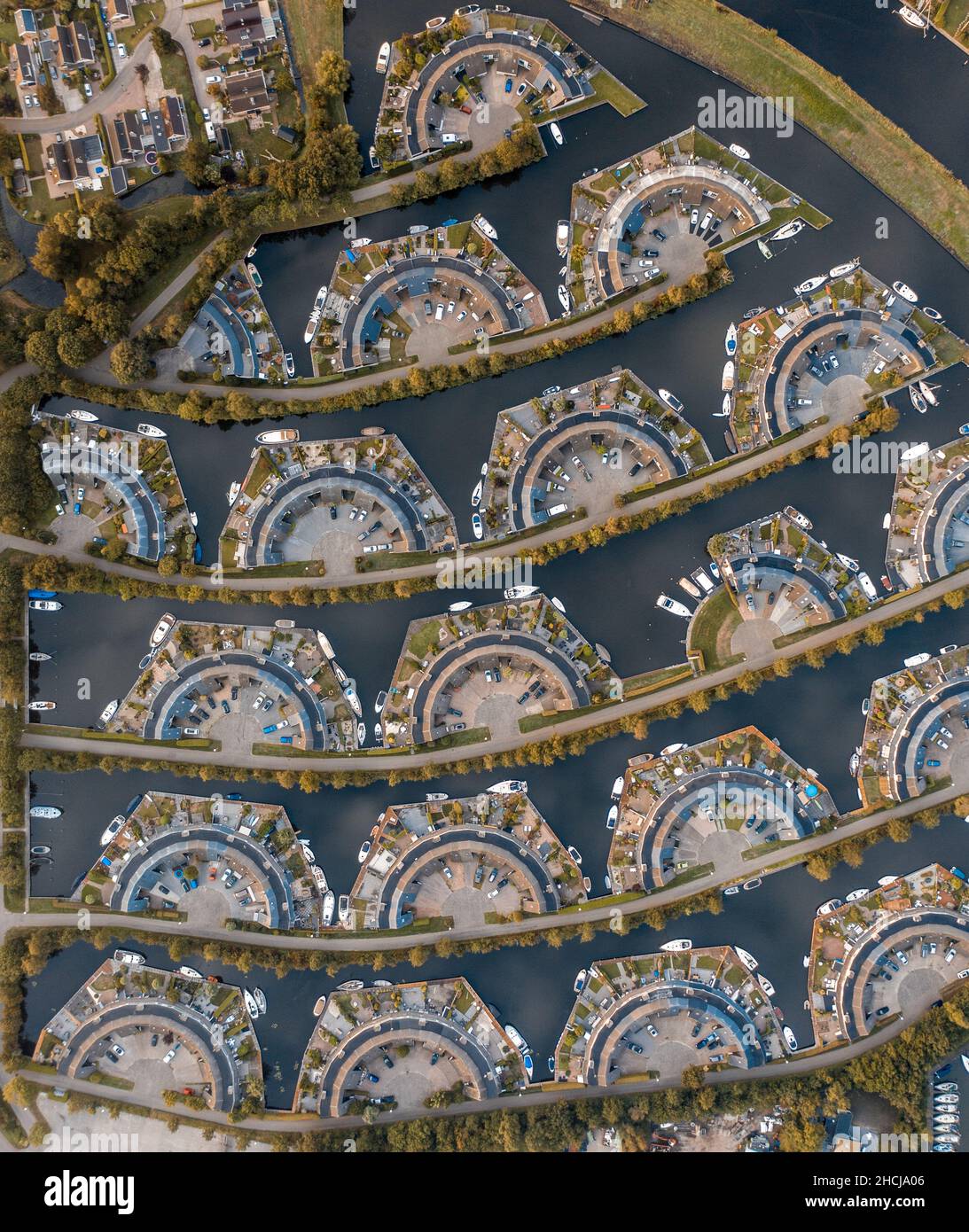 Lemmer in the Netherlands Geometric Housing Estate Stock Photo Alamy