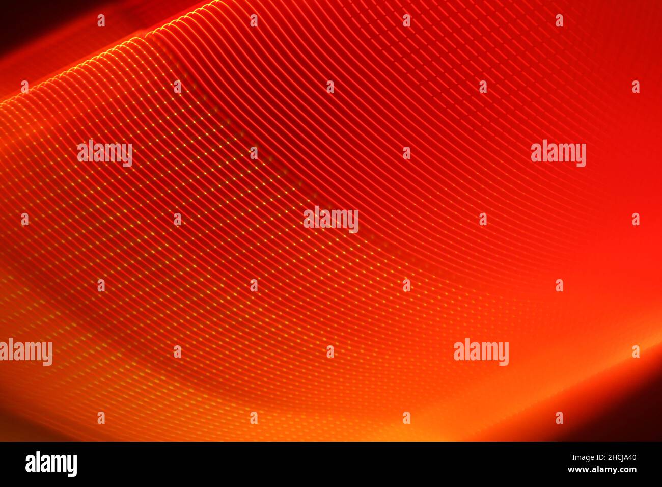 A pattern of red light, a section of the spectrum Stock
