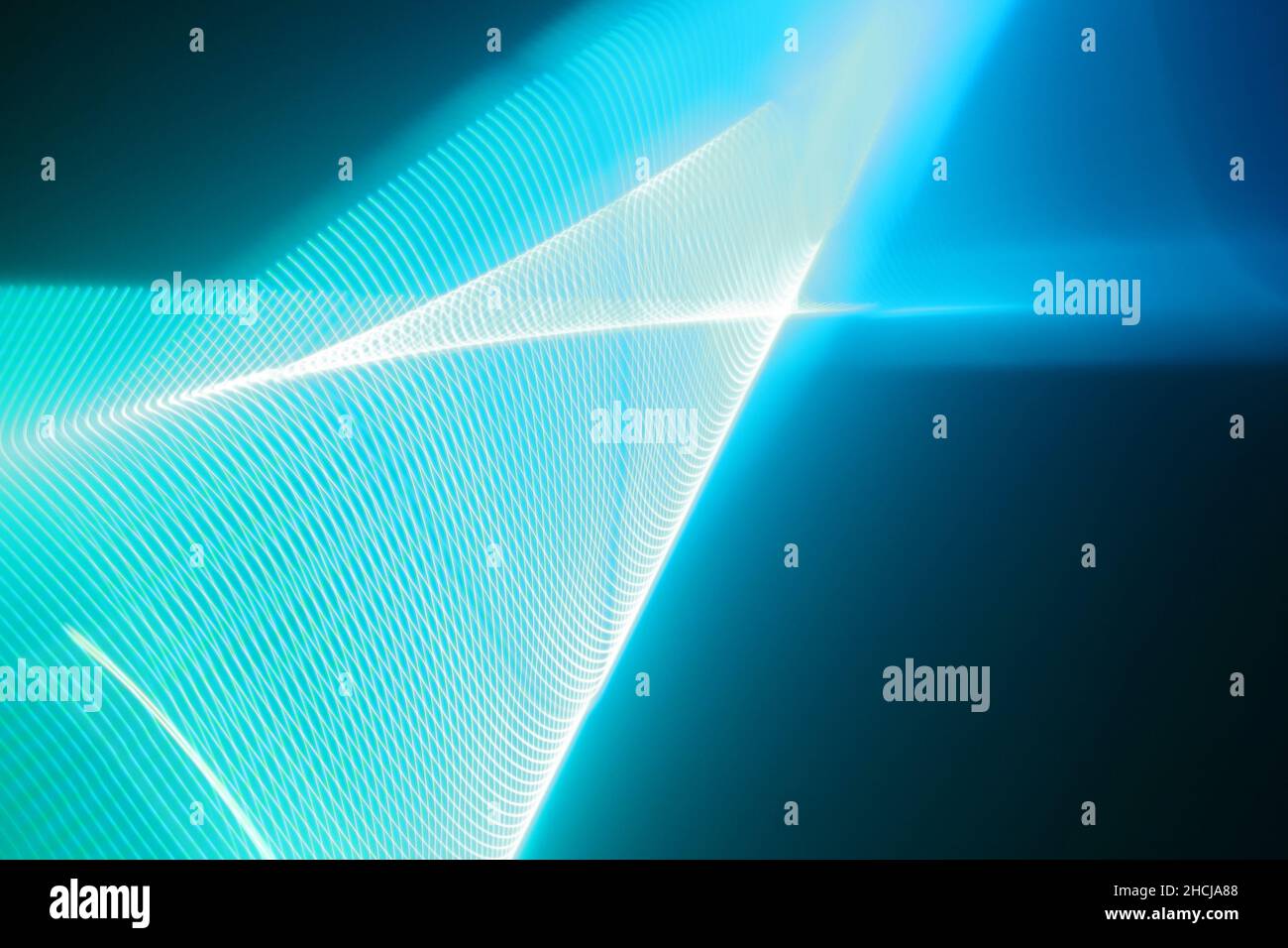 A pattern of blue light, a section of the spectrum