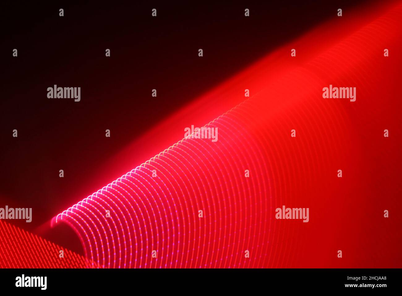 A pattern of red light, a section of the electromagnetic spectrum Stock Photo