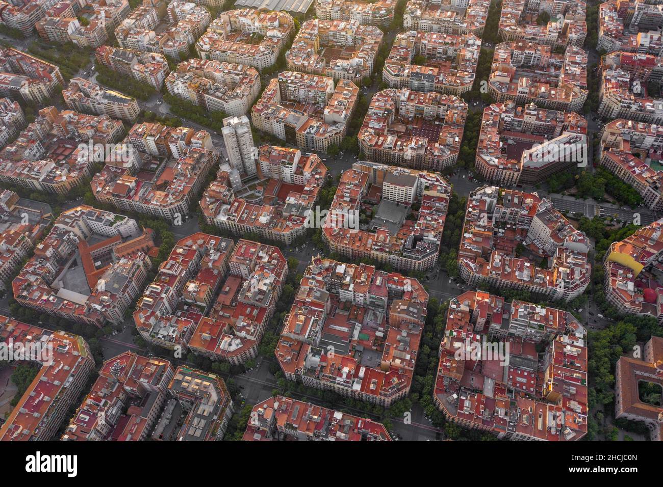 High Aerial Views over the City of Barcelona in Spain Stock Photo - Alamy