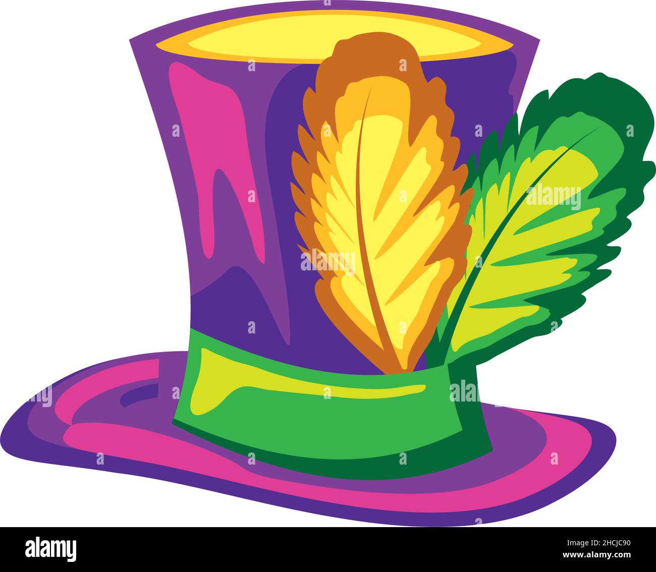 top hat with feathers Stock Vector Image & Art Alamy