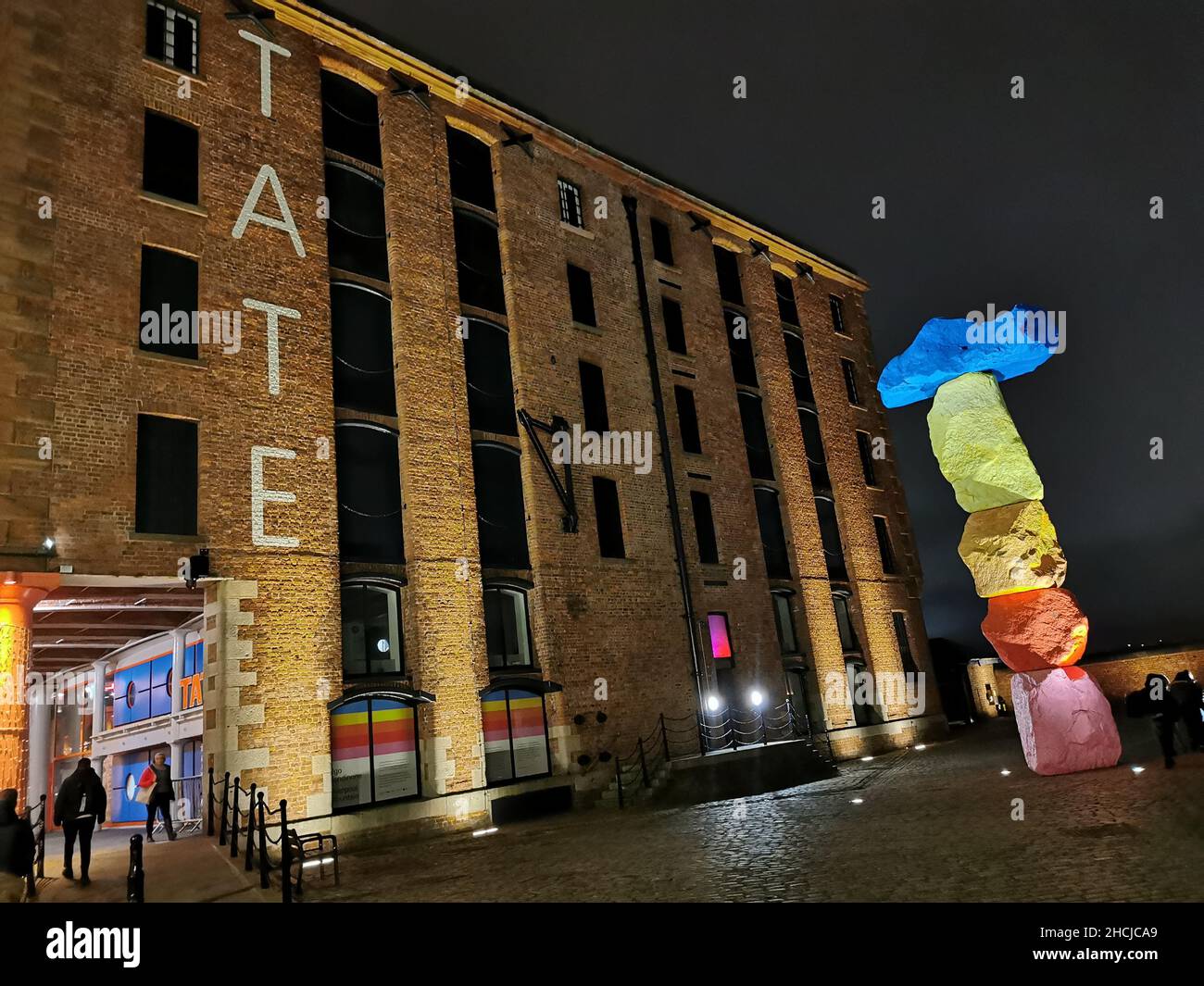 Liverpool Tate Rocks Closeup shot of a Tate art gallery at Liverpool Albert dock Stock Photo ...
