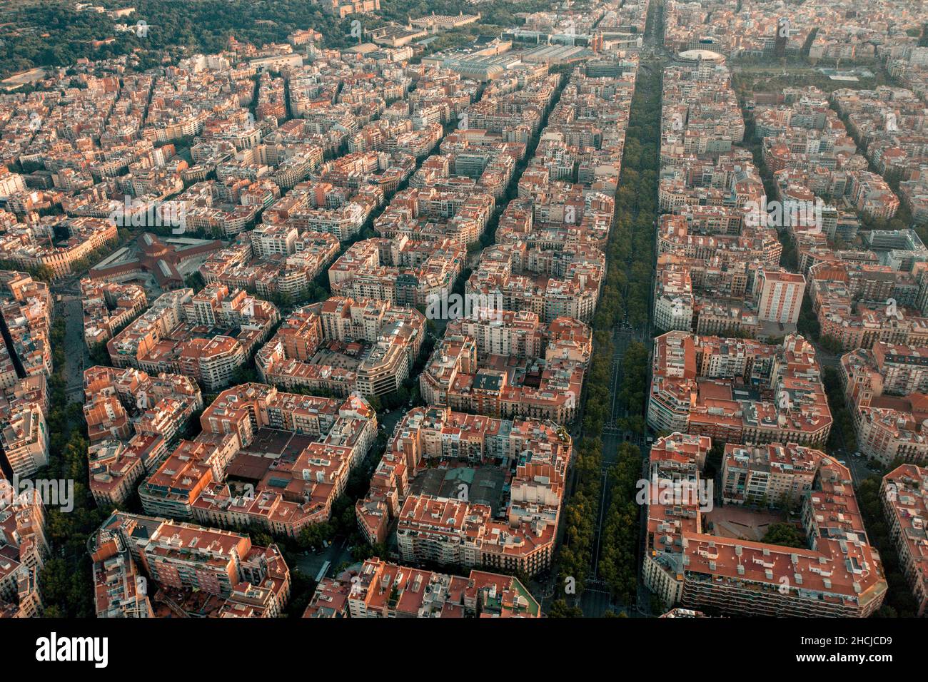 High Aerial Views over the City of Barcelona in Spain Stock Photo - Alamy