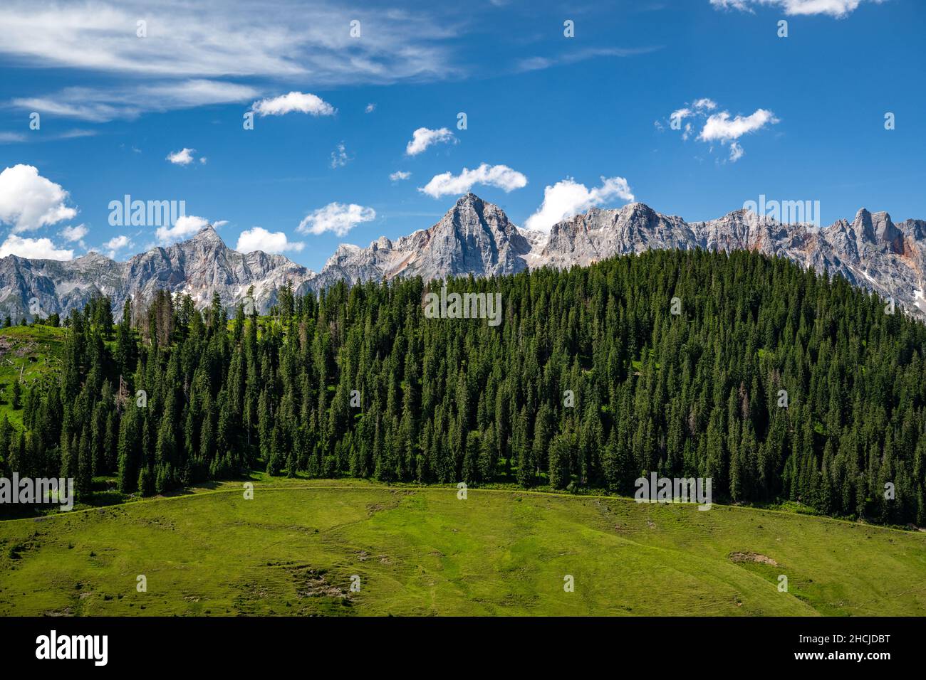 Impressive mountain landscape in the alps, Maria Alm, Salzburg, Austria Stock Photo