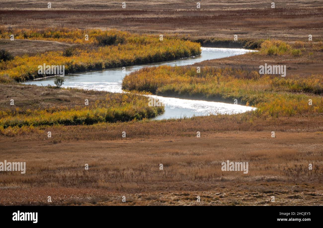 Qu'appelle River near Moose Jaw Saskatchewan Canada Stock Photo