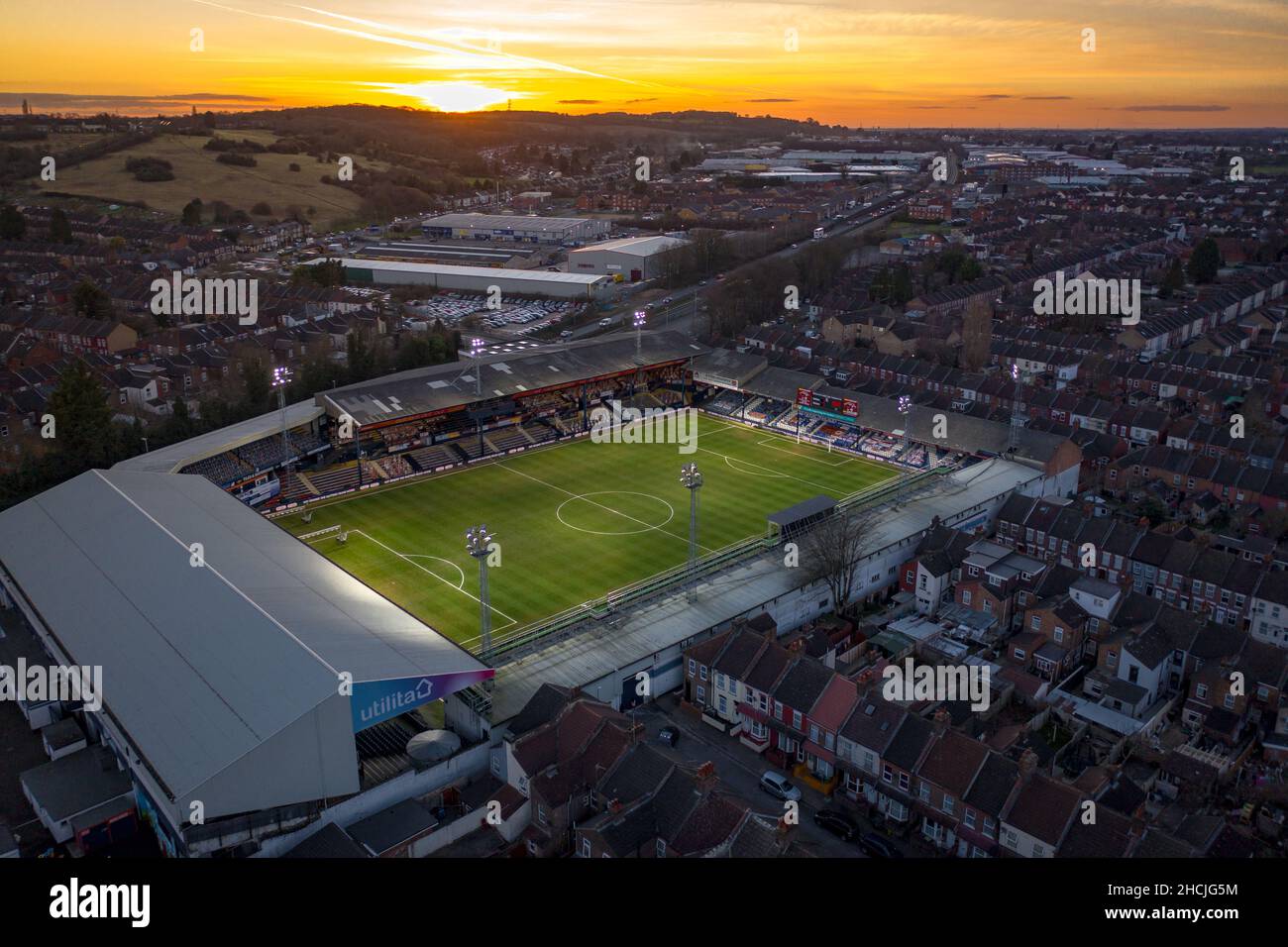 Luton Town Football Club Stadium Aerial View Stock Photo - Alamy