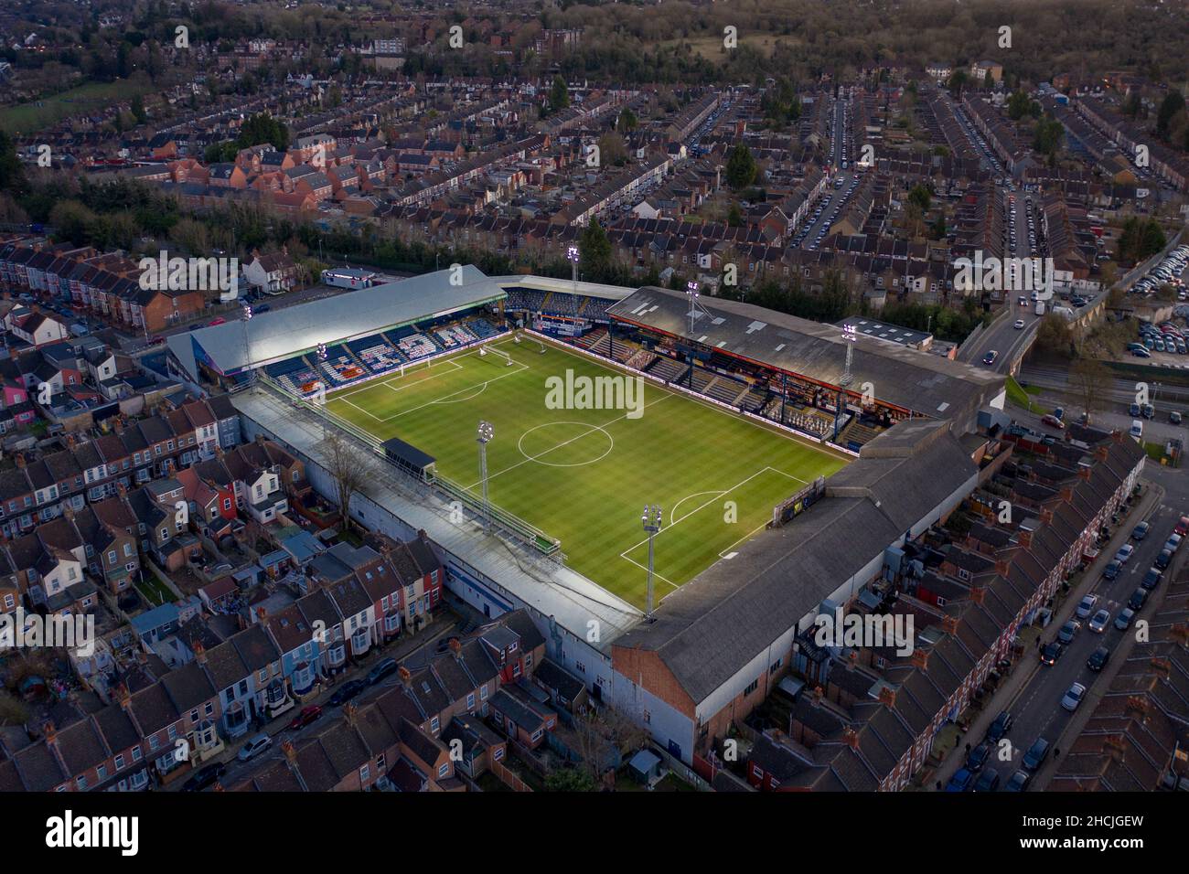 Luton Town Football Club Stadium Aerial View Stock Photo Alamy