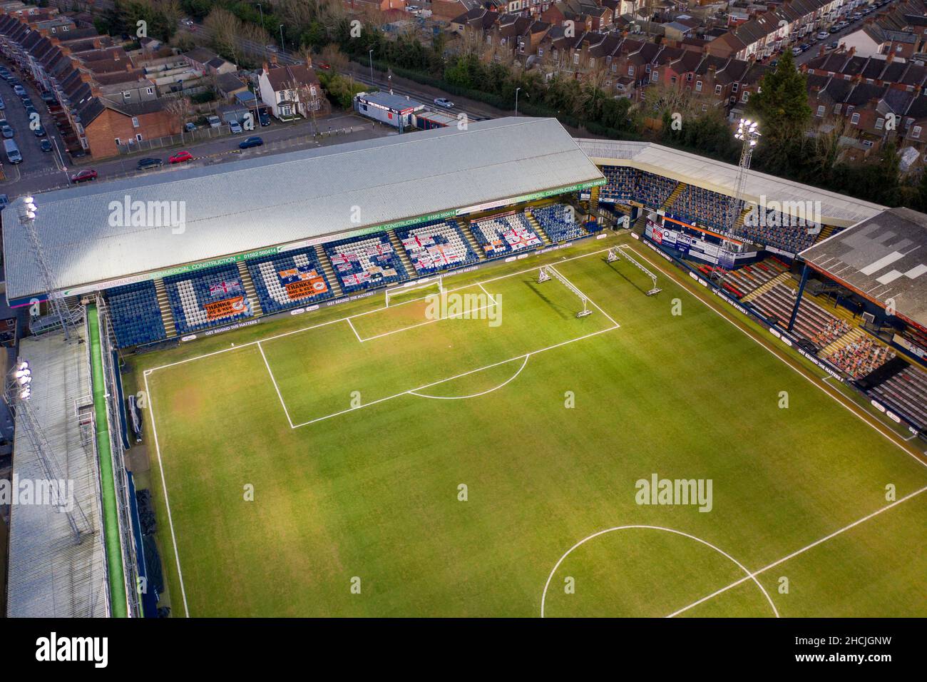 Luton Town Football Club Stadium Aerial View Stock Photo Alamy