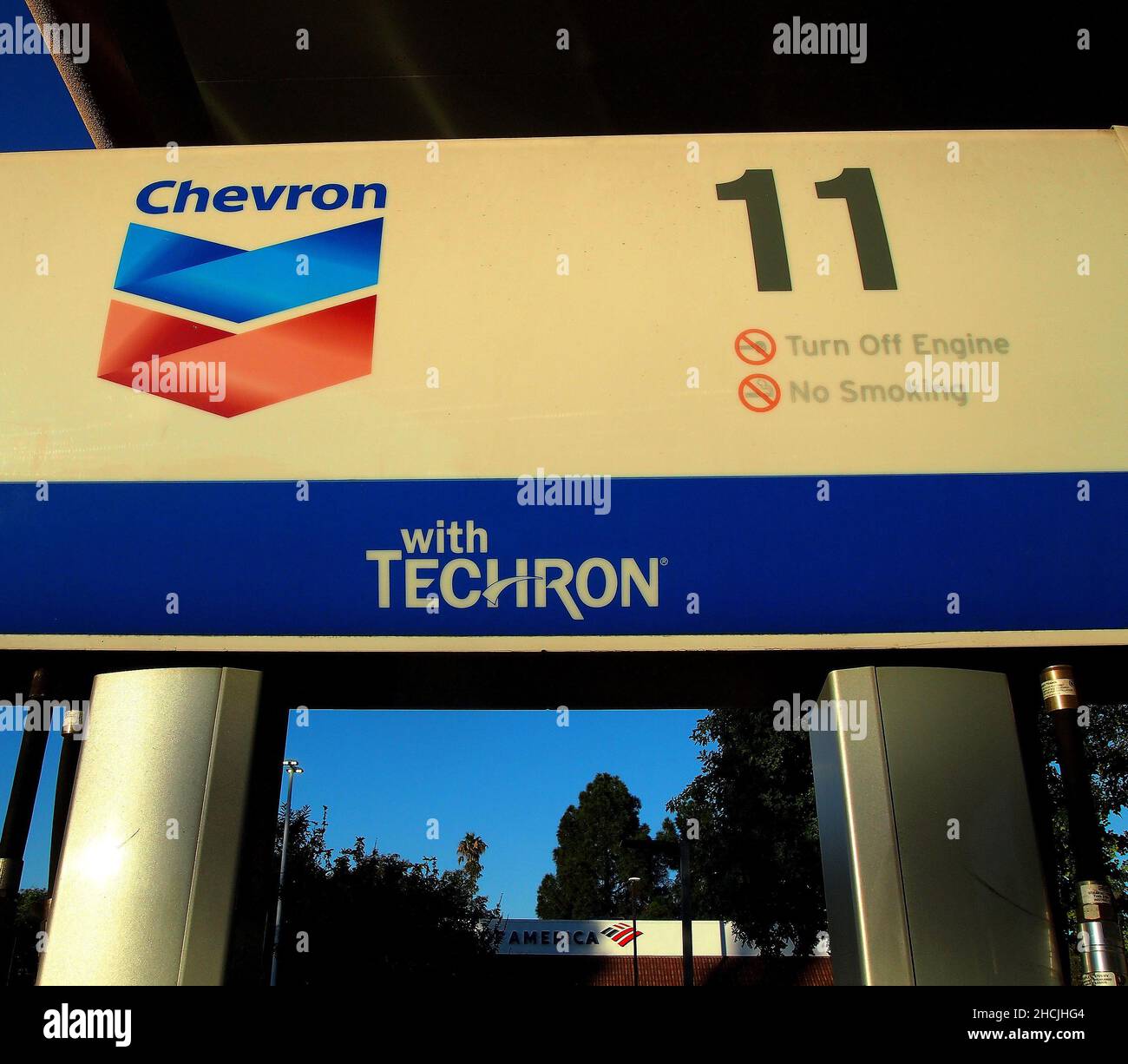 Chevron Gas station, in California Stock Photo