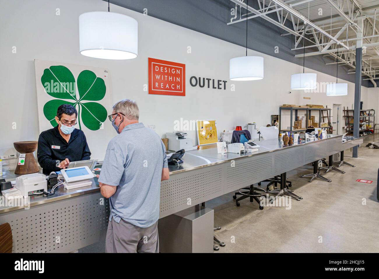 Vero Beach Florida Outlets outlet mall factory store stores shopping Design  Within Reach furniture inside interior showroom display sale counter custo  Stock Photo - Alamy