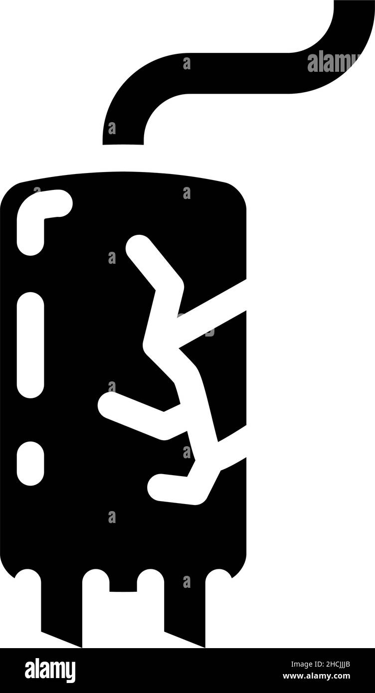 exhaust pipe glyph icon vector illustration Stock Vector Image & Art ...