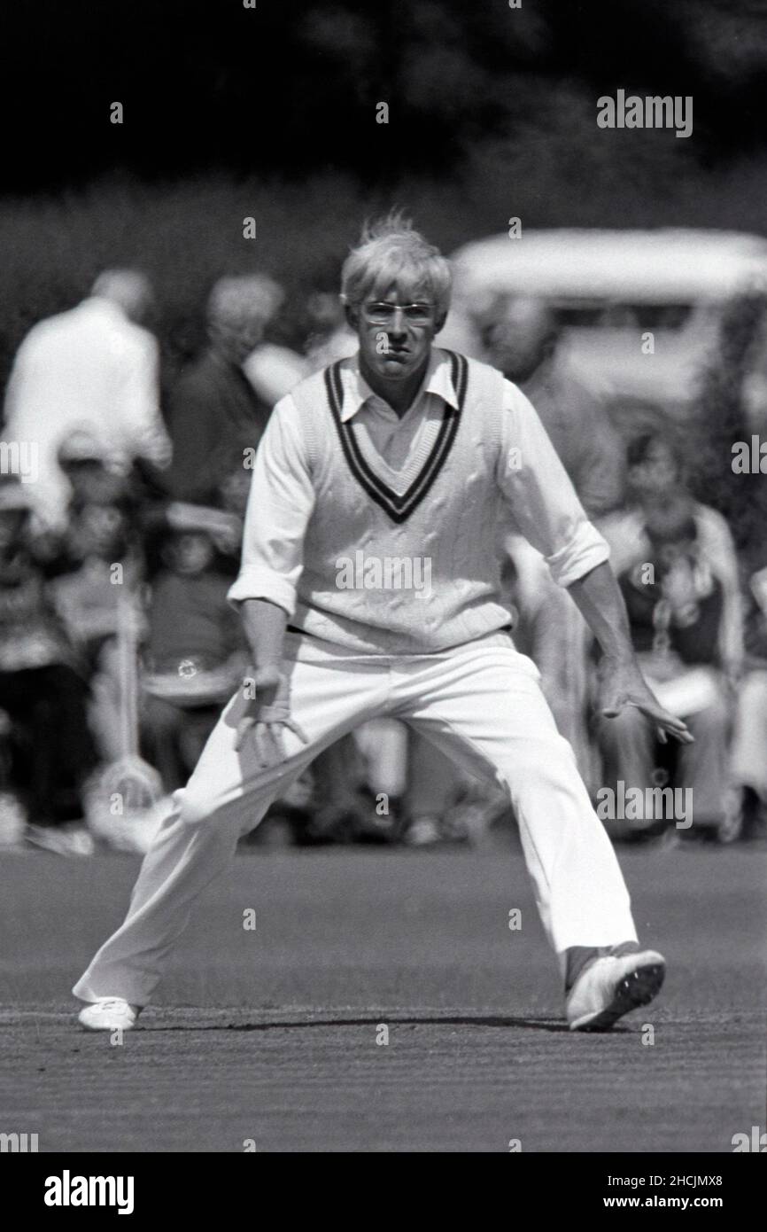 David Steele fielding for Northamptonshire against Surrey, John Player League, Tring, Hertfordshire, England 9th July 1978 Stock Photo