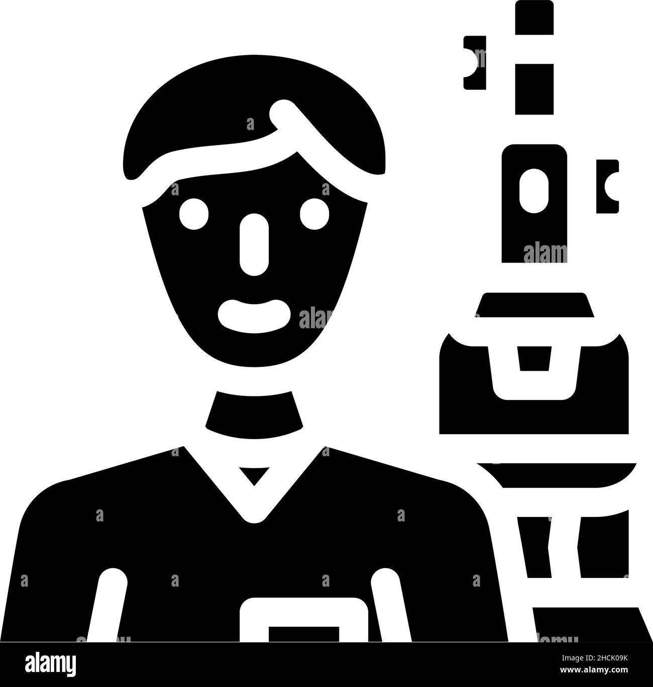 laboratory worker glyph icon vector illustration Stock Vector Image ...