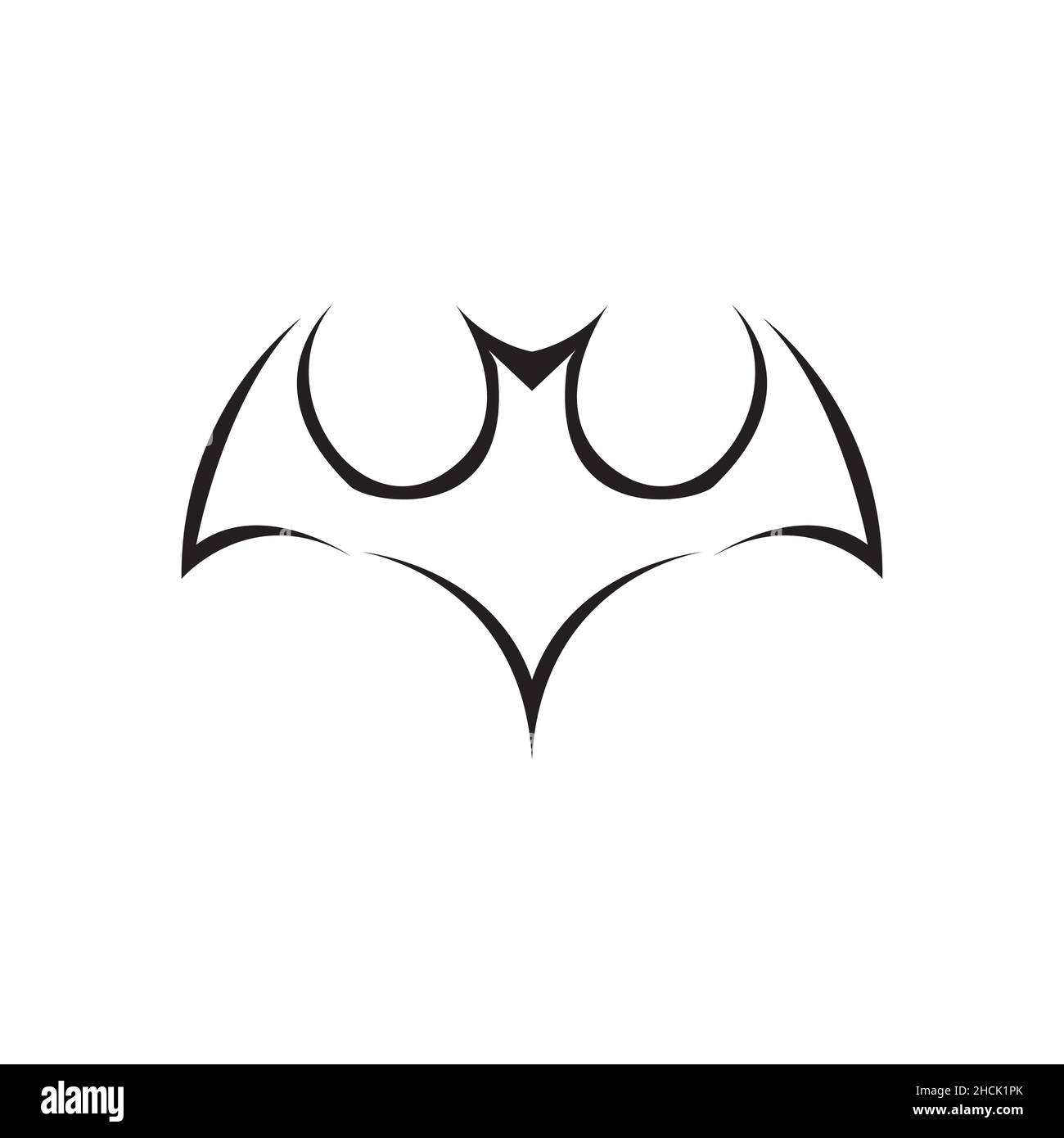 elegant shape of bat logo design vector graphic symbol icon sign  illustration creative idea Stock Vector Image & Art - Alamy
