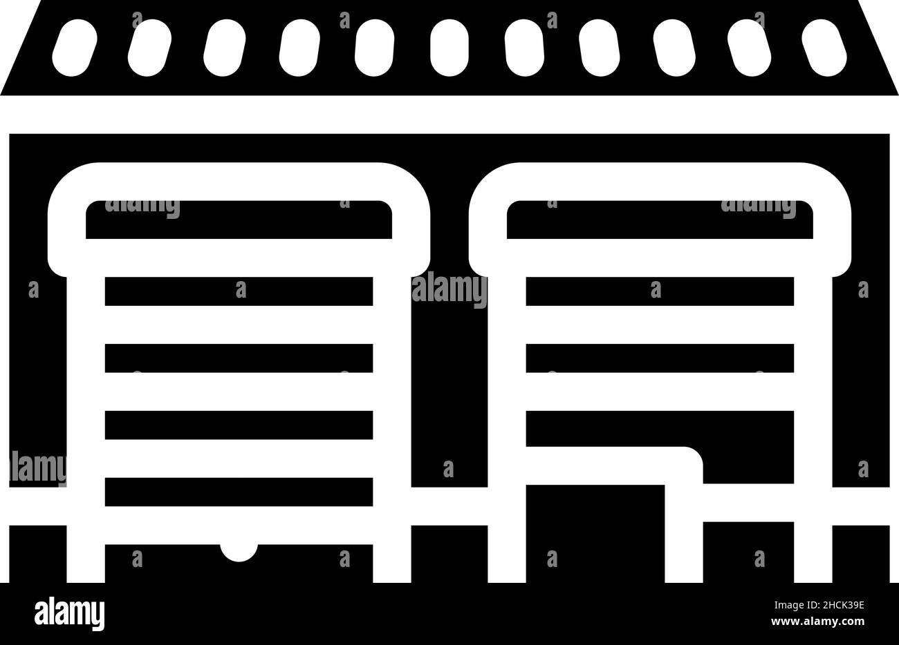 warehouse rent glyph icon vector illustration Stock Vector Image & Art ...