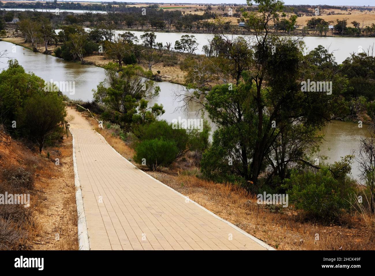 Part of the Waikerie Cliff Top walk at Waikerie in South Australia Stock Photo