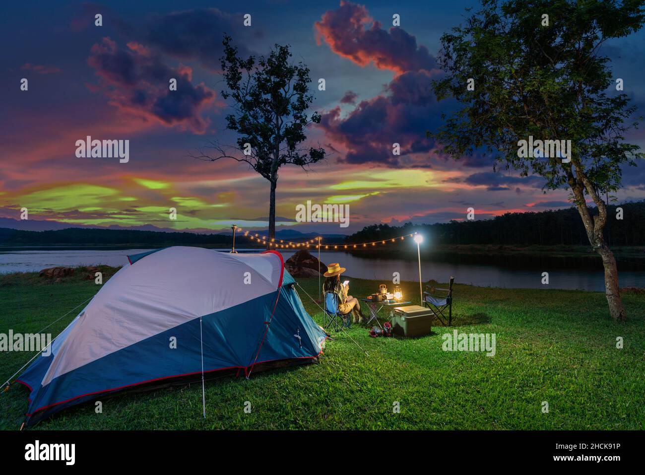 Enjoying a camping adventure hi-res stock photography and images - Alamy