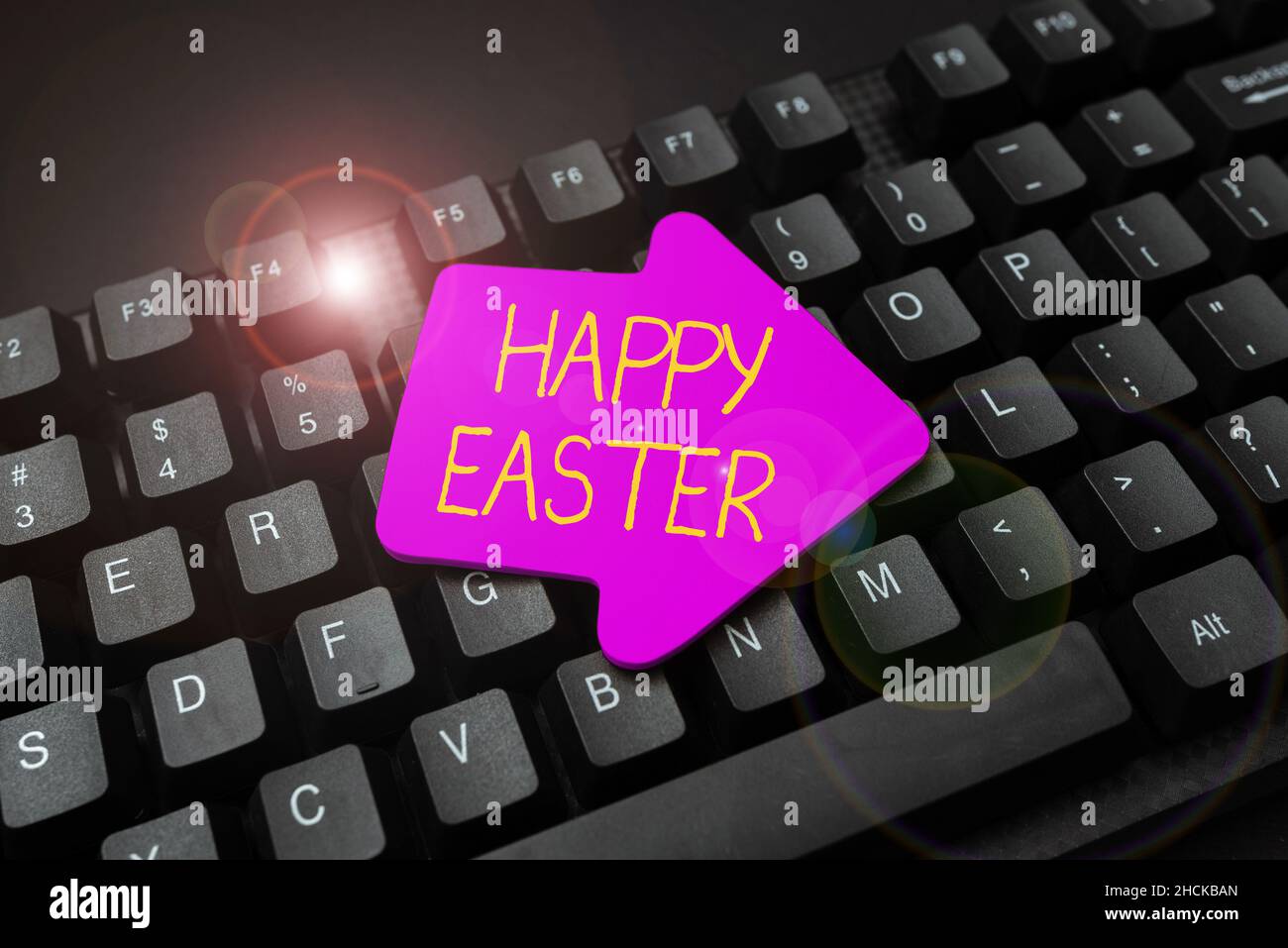 Handwriting text Happy Easter. Internet Concept Christian feast ...
