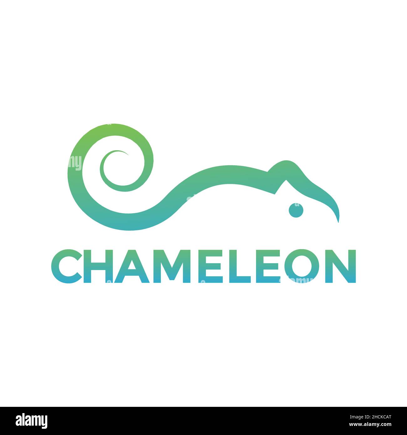 abstract modern shape Chameleons logo design vector graphic symbol icon sign illustration creative idea Stock Vector