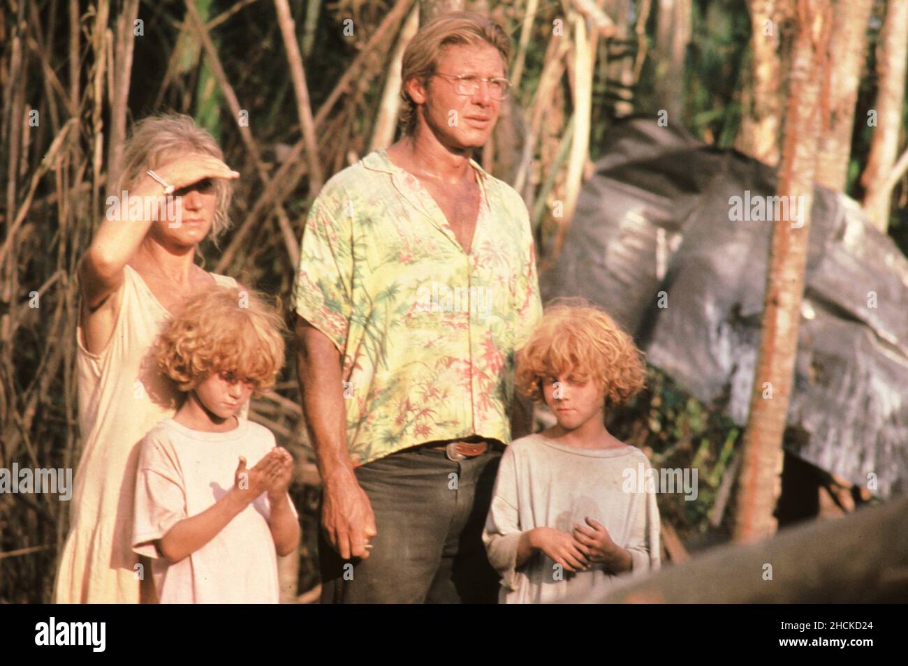 RELEASE DATE: November 26, 1986. TITLE: The Mosquito Coast. STUDIO: Warner Bros. DIRECTOR: Peter Weir. PLOT: An inventor spurns his city life and moves his family into the jungles of Central America to make a utopia. STARRING: Harrison Ford, Helen Mirren, River Phoenix. (Credit Image: © Warner Bros./Entertainment Pictures) Stock Photo