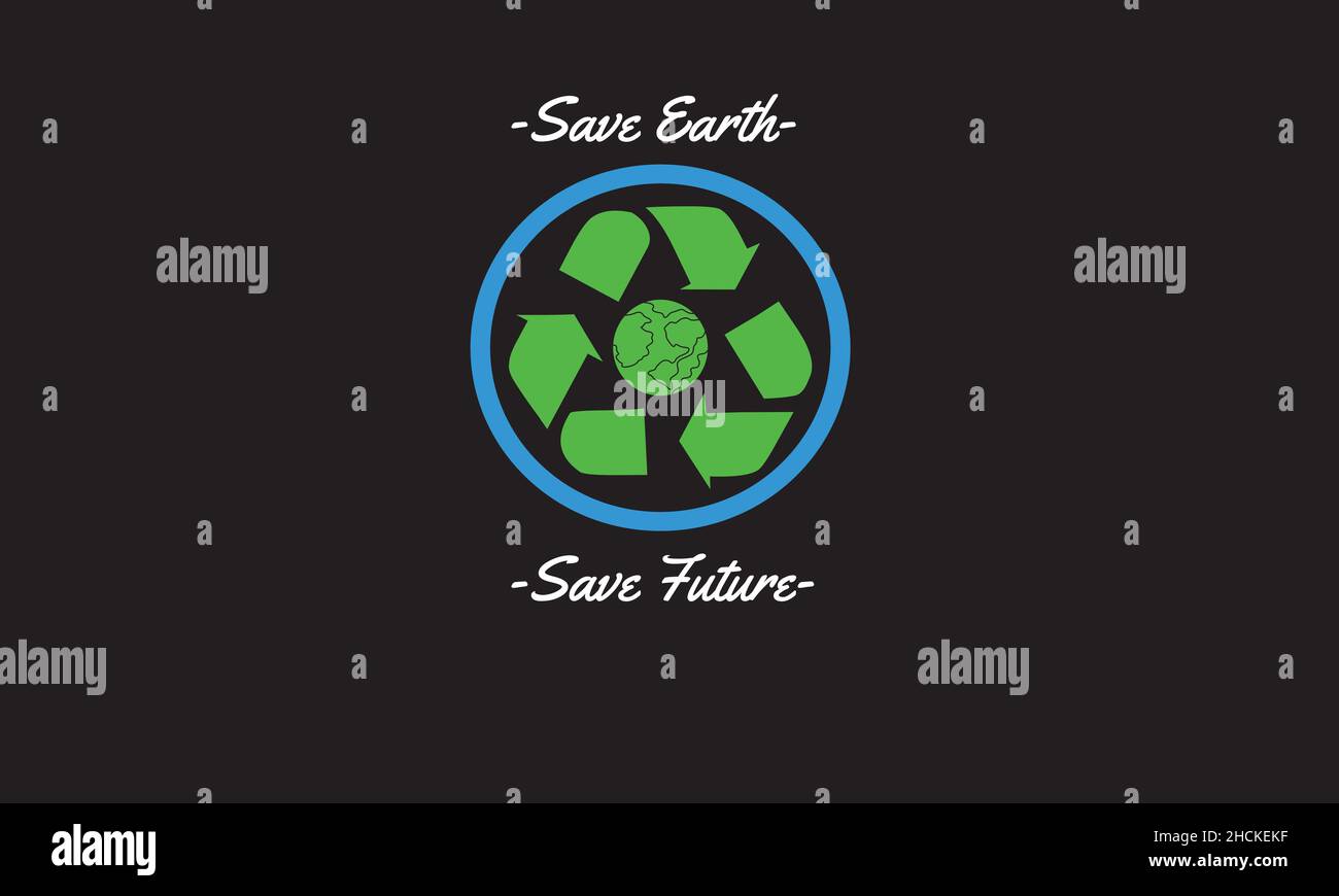 save earth save future recycle or reduce or reuse earth day monogram ...