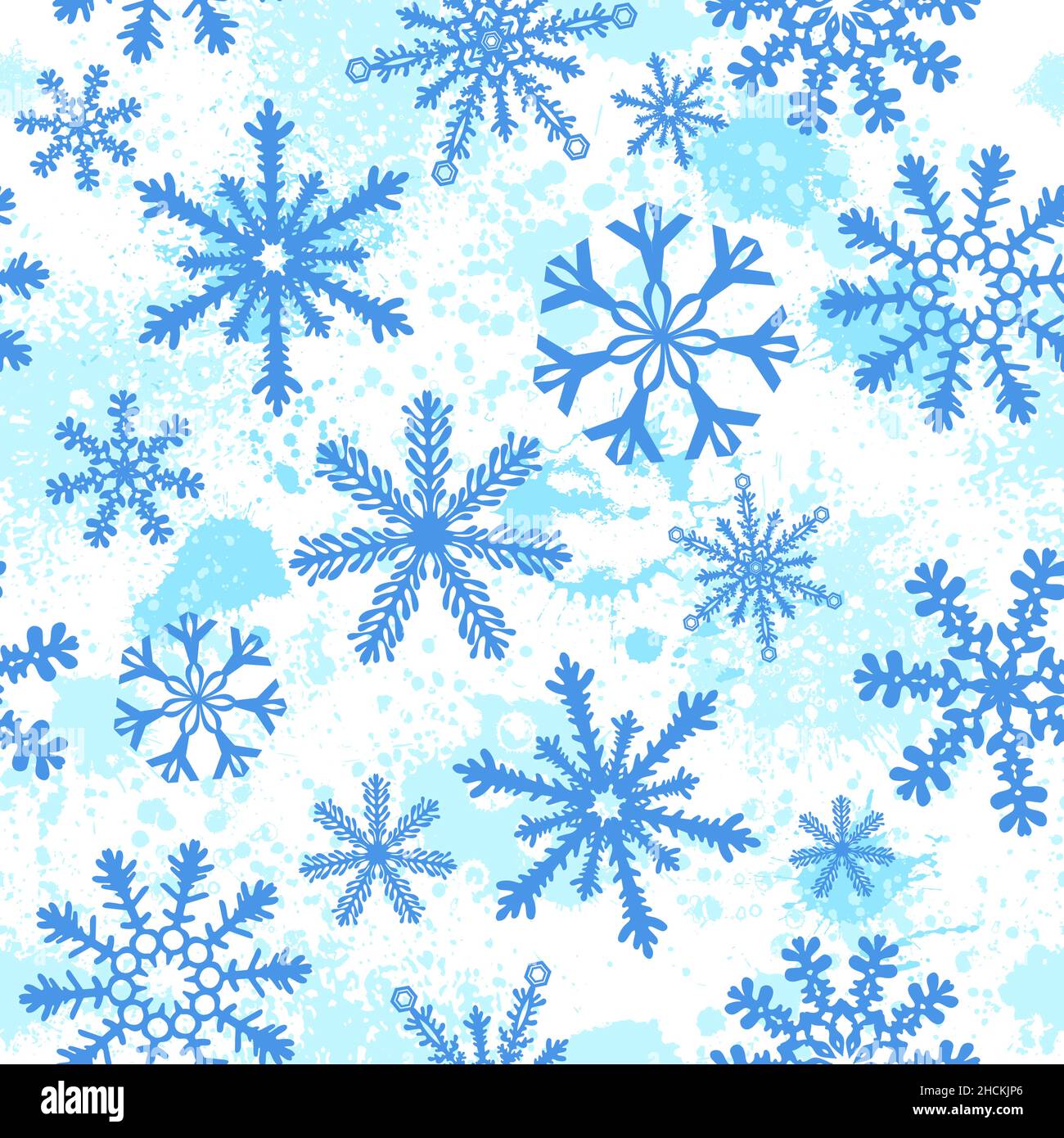 Seamless snowflake background. Vector illustration Stock Vector Image ...