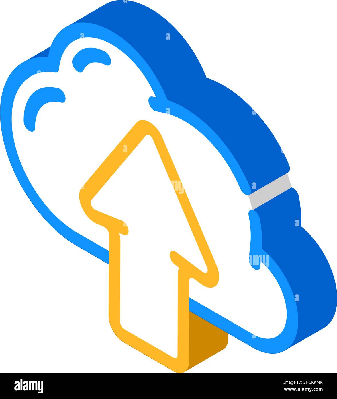 upload file in cloud storage isometric icon vector illustration Stock ...