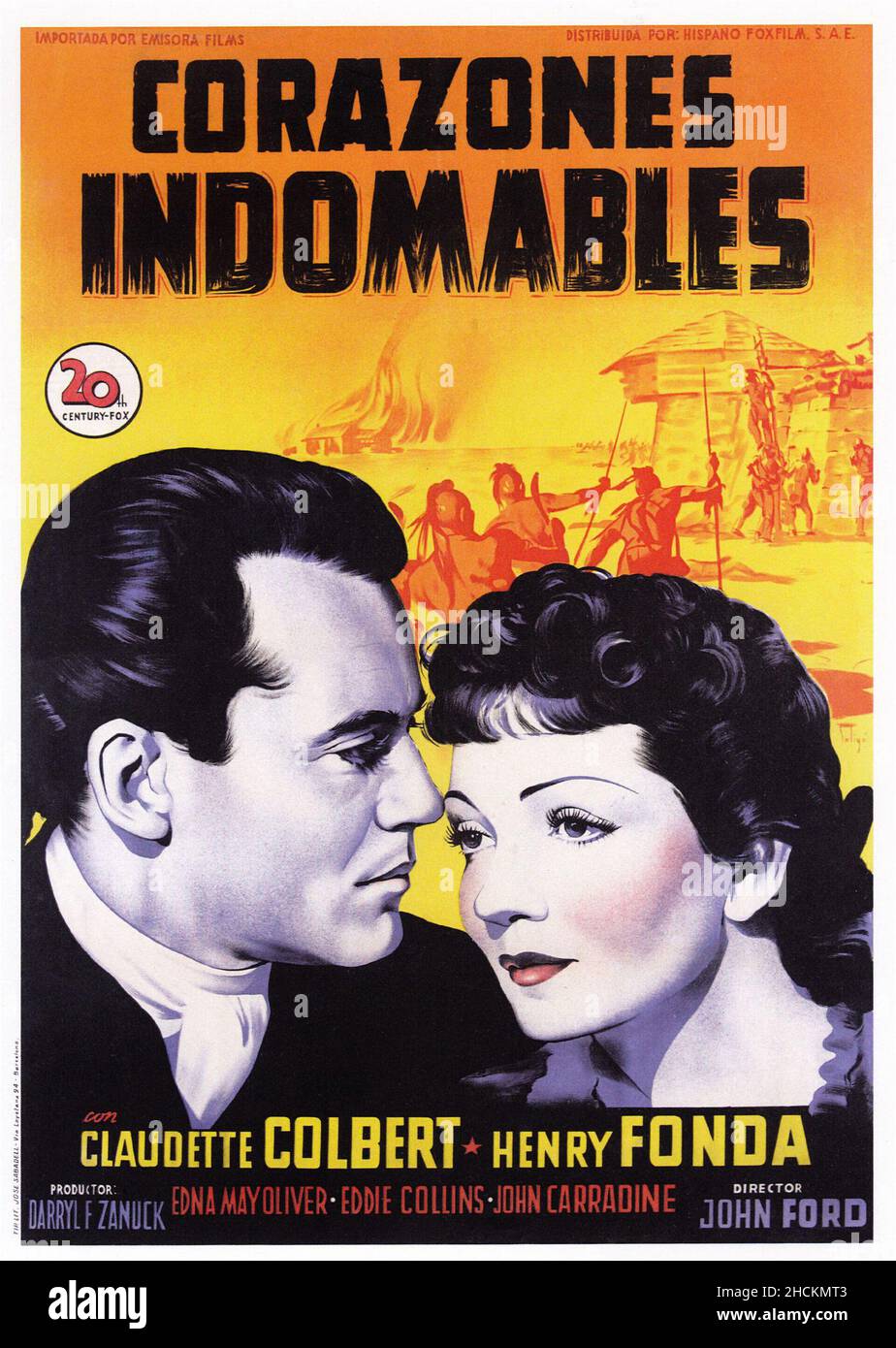 CLAUDETTE COLBERT and PETER FONDA in DRUMS ALONG THE MOHAWK (1939