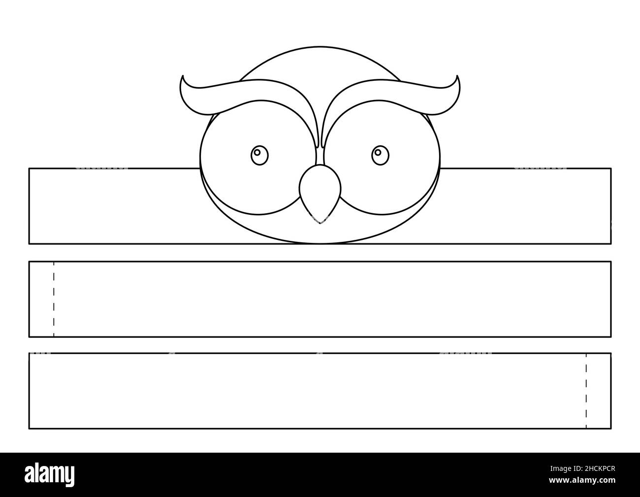 Printable owl paper crown. Diy cut party ribbon template for birthday ...