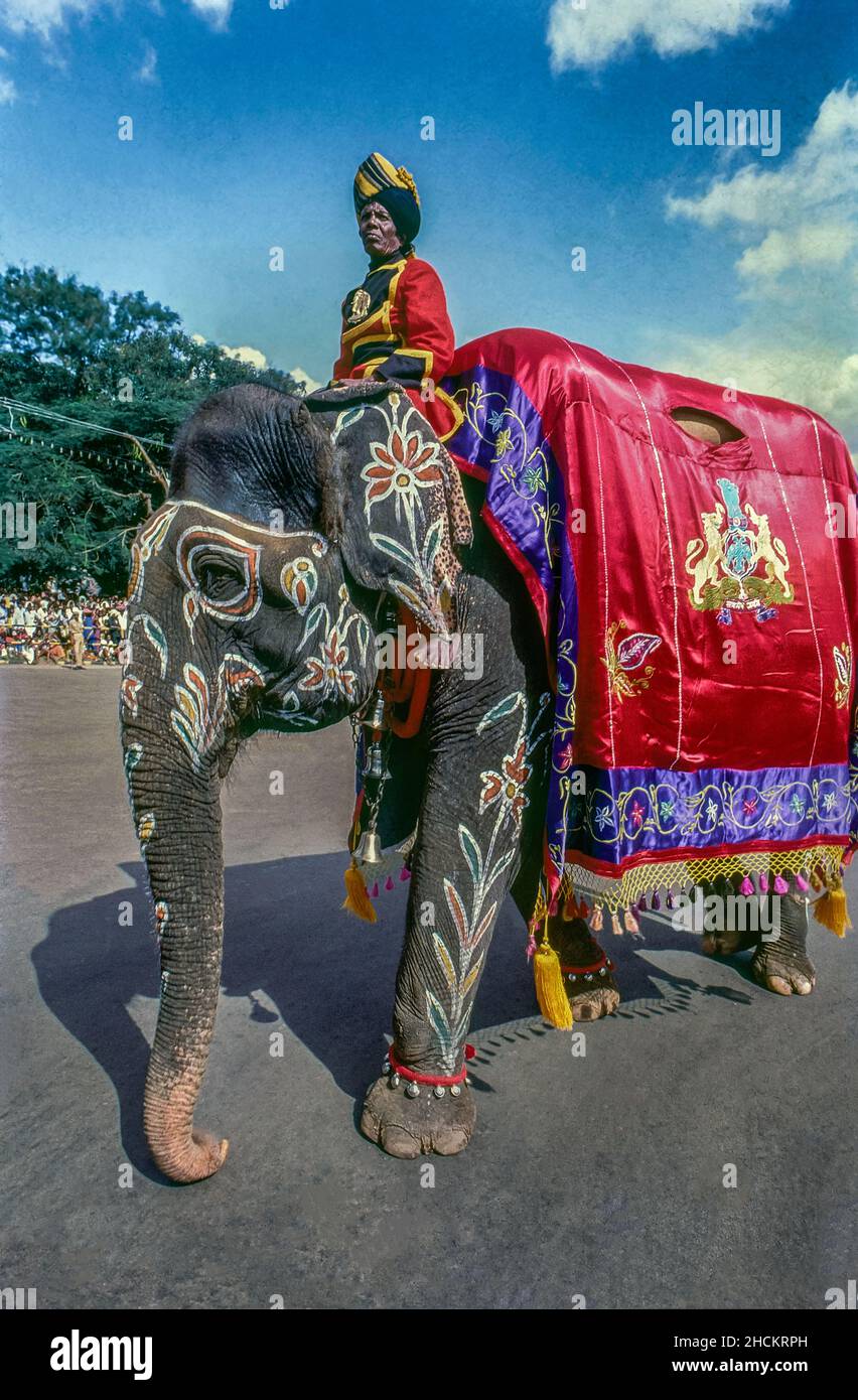 Royal Guard on Elephant Parade in Mysore Dasara procession Karnataka ...