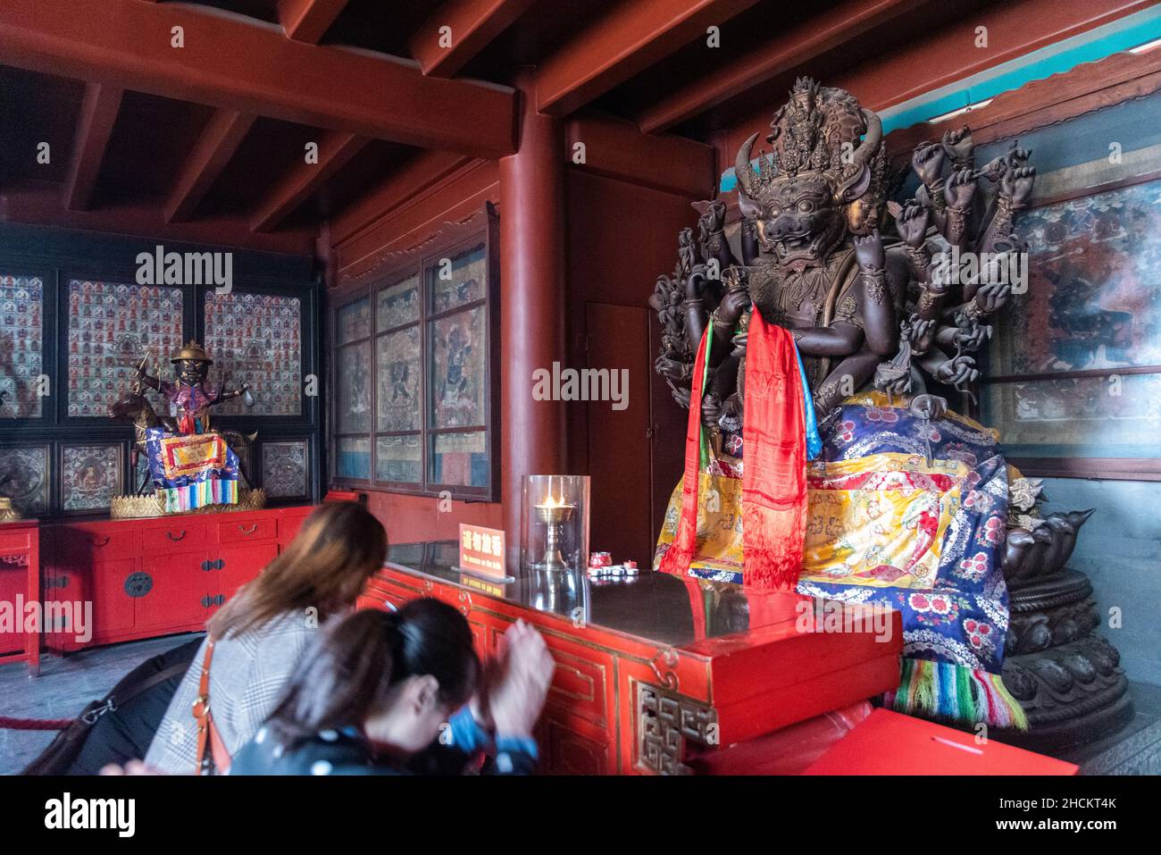 Beijing, 24/02/2019. The spiritual landmark of the capital: Yonghe Gong, also known as the Lama Temple Stock Photo