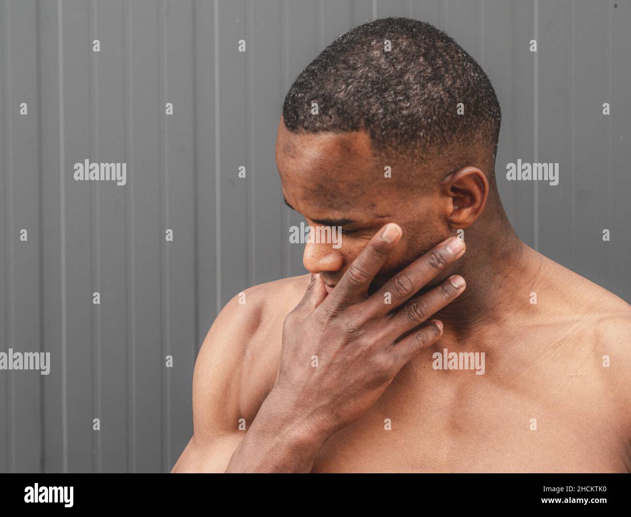 Fit african american male hi-res stock photography and images - Alamy