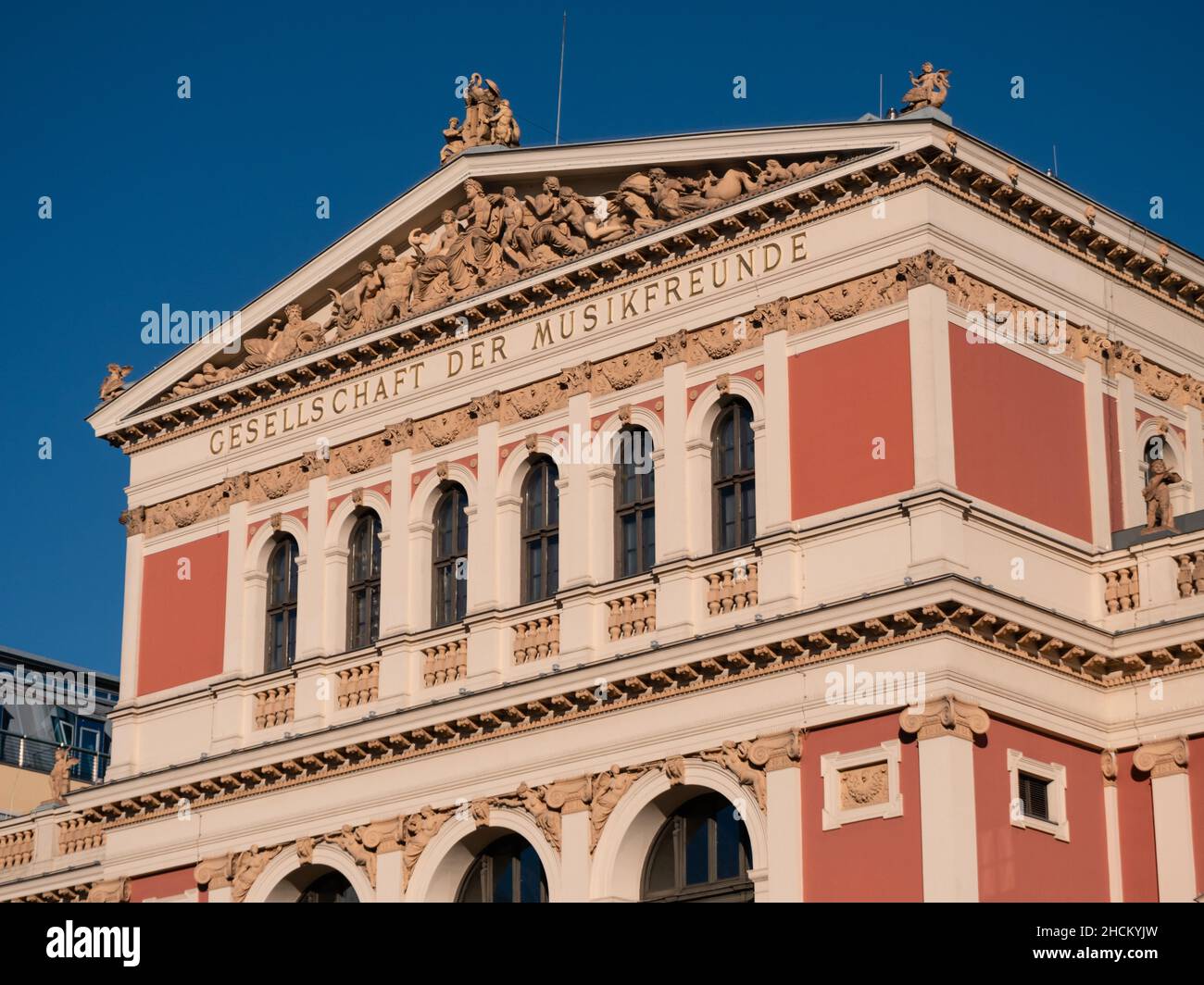 Wiener Musikverein Concert Hall run by the Gesellschaft der Musikfreunde in Vienna, Austria Stock Photo