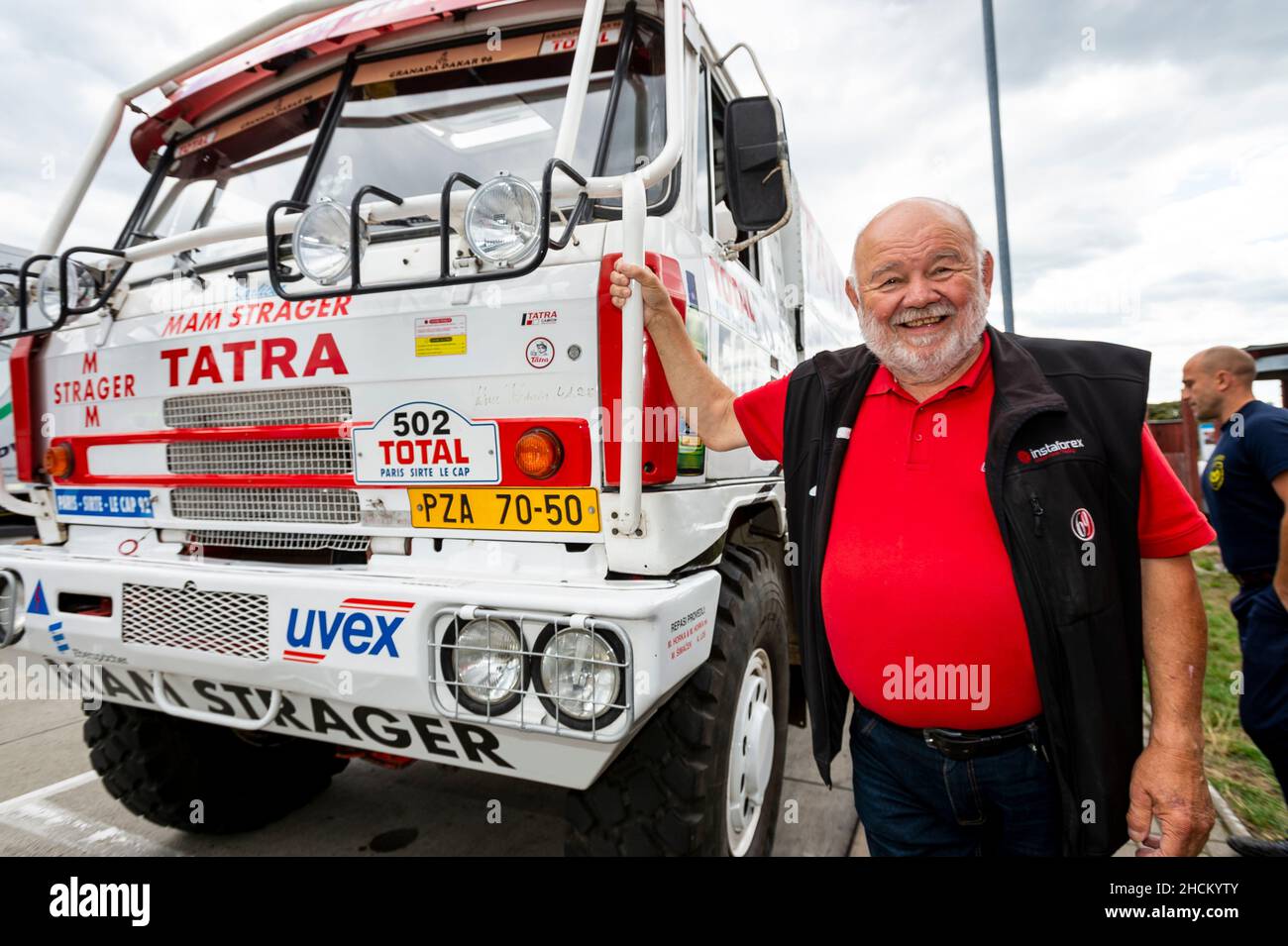 Varvazov, Czech Republic. 26th Aug, 2020. FILE PHOTO Czech rally raid driver Karel Loprais, six-time winner of Dakar Rally in truck category, died aged 72 years. Karel Loprais in Varvazov, Czech Republic, August 26, 2020. Credit: Ondrej Hajek/CTK Photo/Alamy Live News Stock Photo