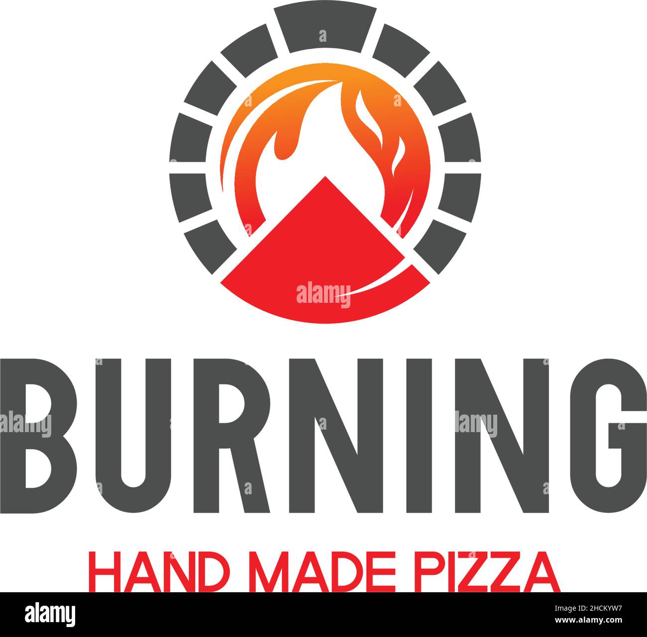 Modern colorful BURNING fire triangle logo design Stock Vector Image