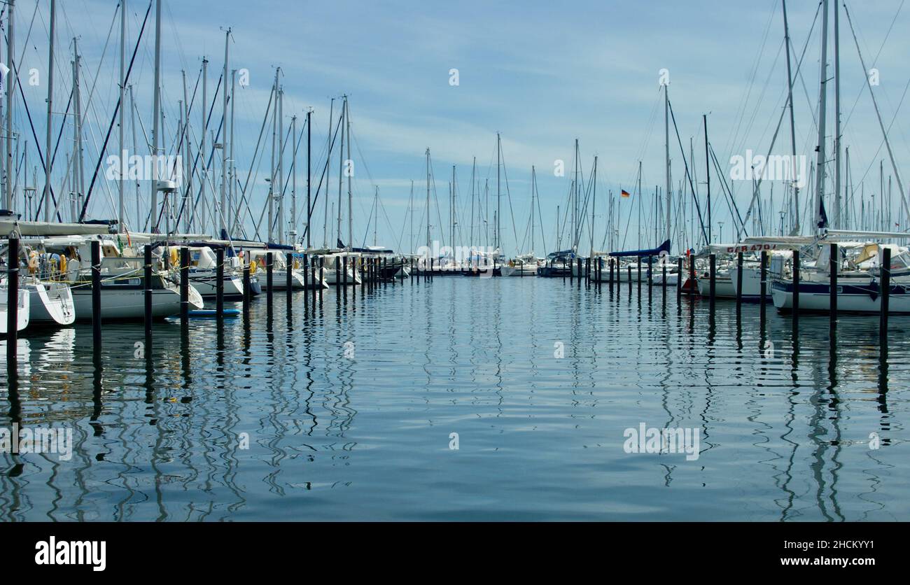 Heiligenhafen, Germany, Ostholstein - Yachten in der Marina Stock Photo