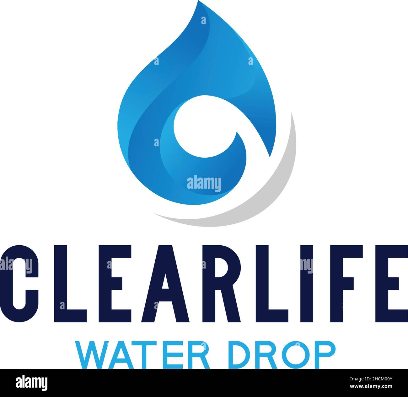 Modern colorful CLEARLIFE water drop logo design Stock Vector