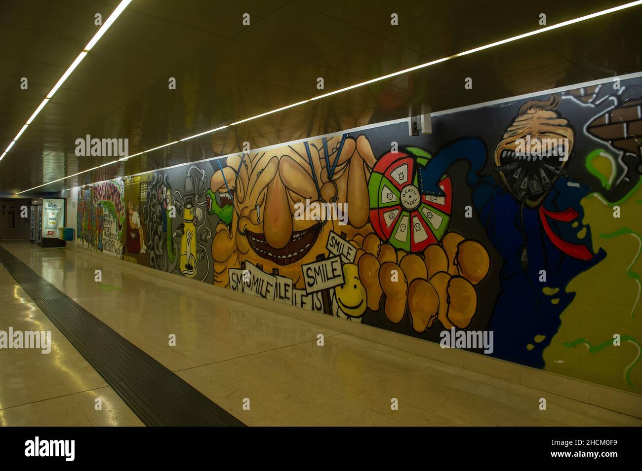 Europe, Italy, Lombardy, Milan, Isola district, murals of via Borsieri and Garibaldi station. Stock Photo