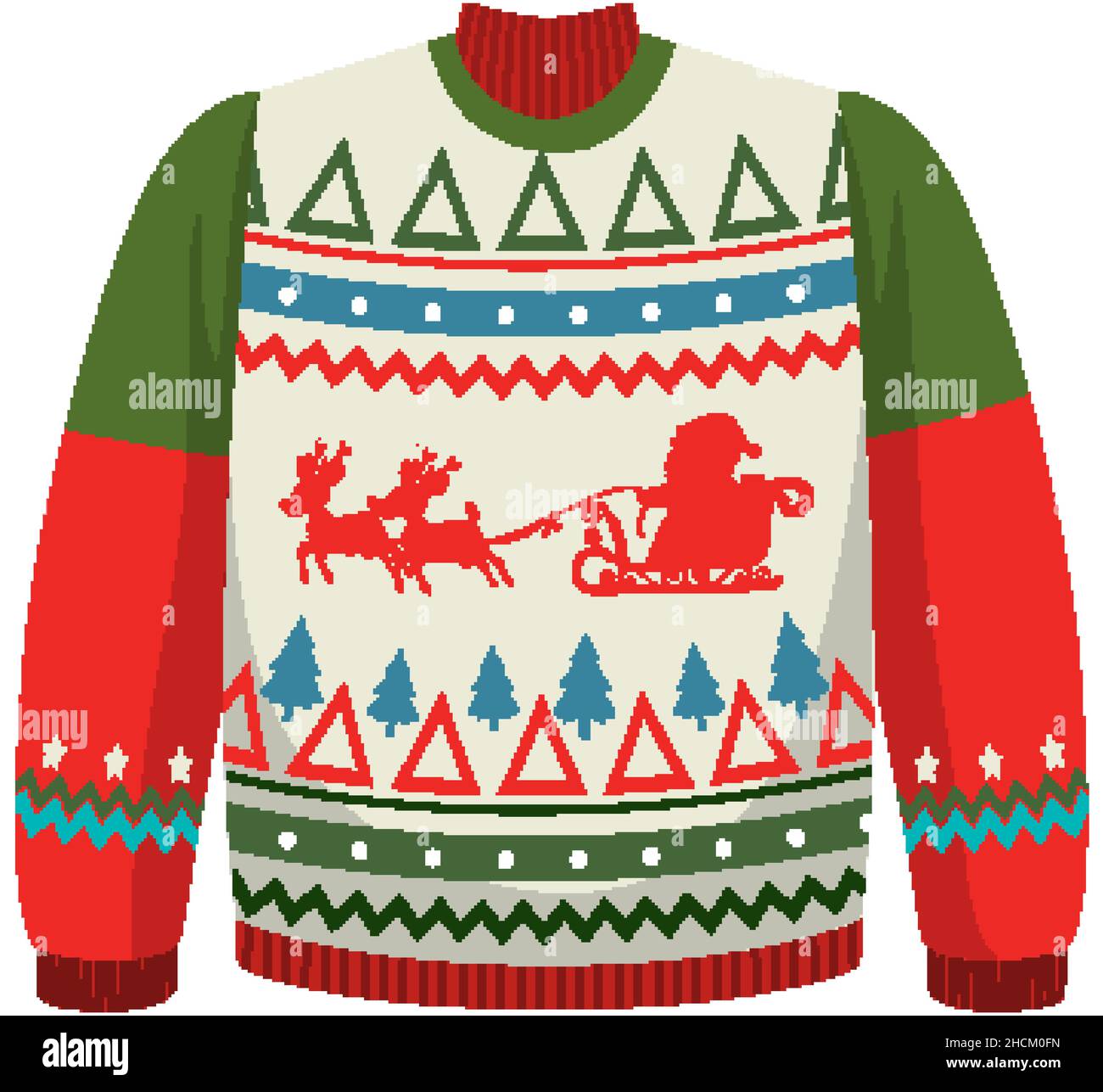 Christmas sweater in cartoon style isolated illustration Stock Vector ...