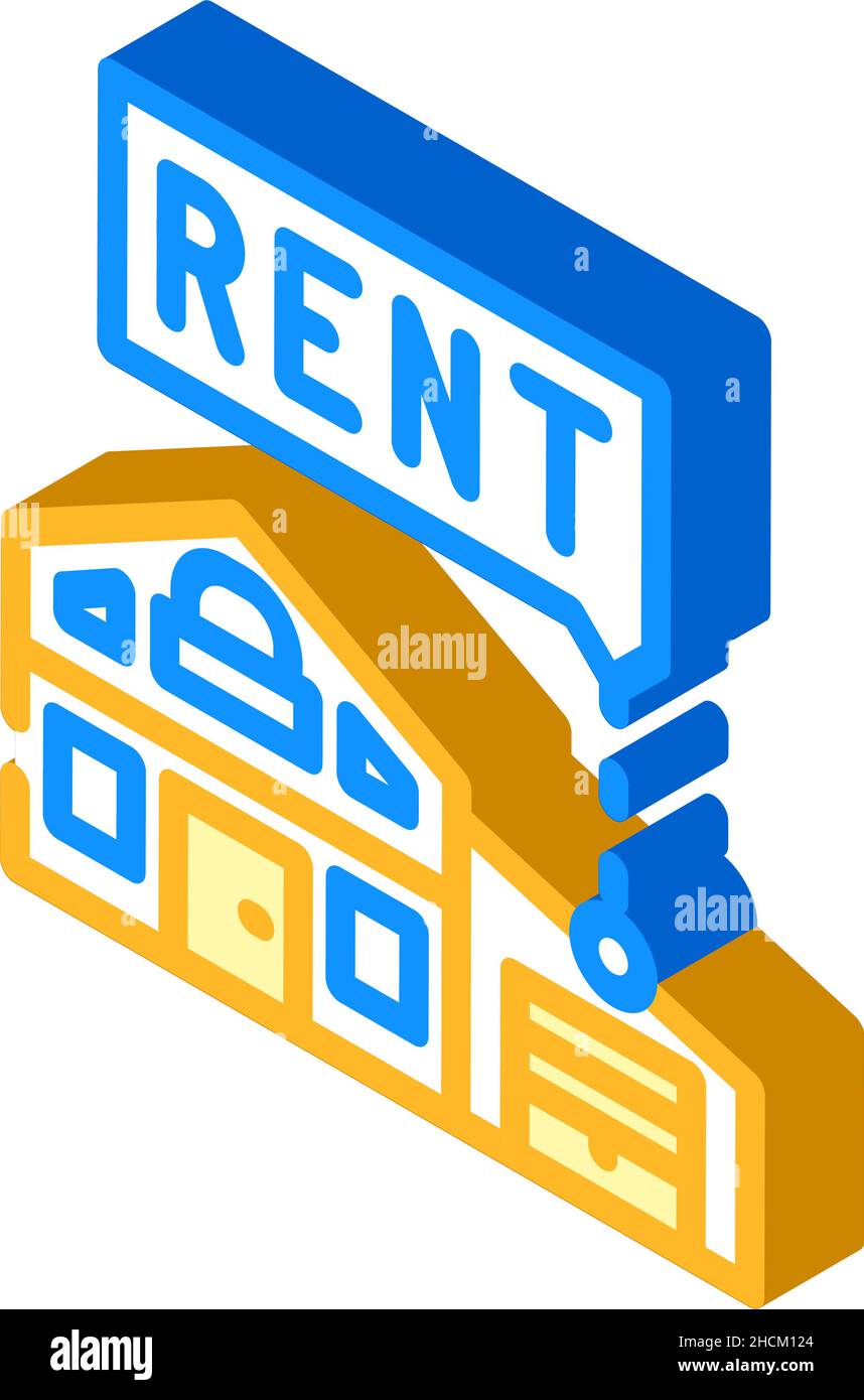 house rent isometric icon vector illustration Stock Vector Image & Art ...