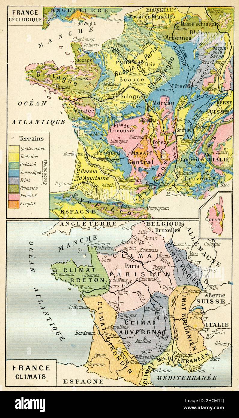 Carte france hi-res stock photography and images - Alamy